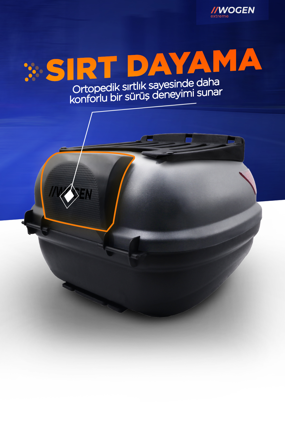 Wogen  Wg52 Premium Arka Çanta 52 Litre (Siyah) + Karbon Dizlik Hediye