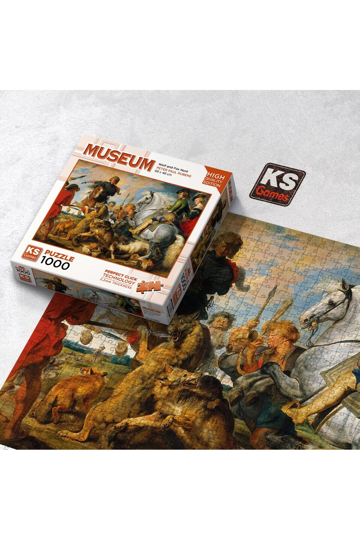 Ks Games Wolf And Fox Hunt 1000 Parça Puzzle