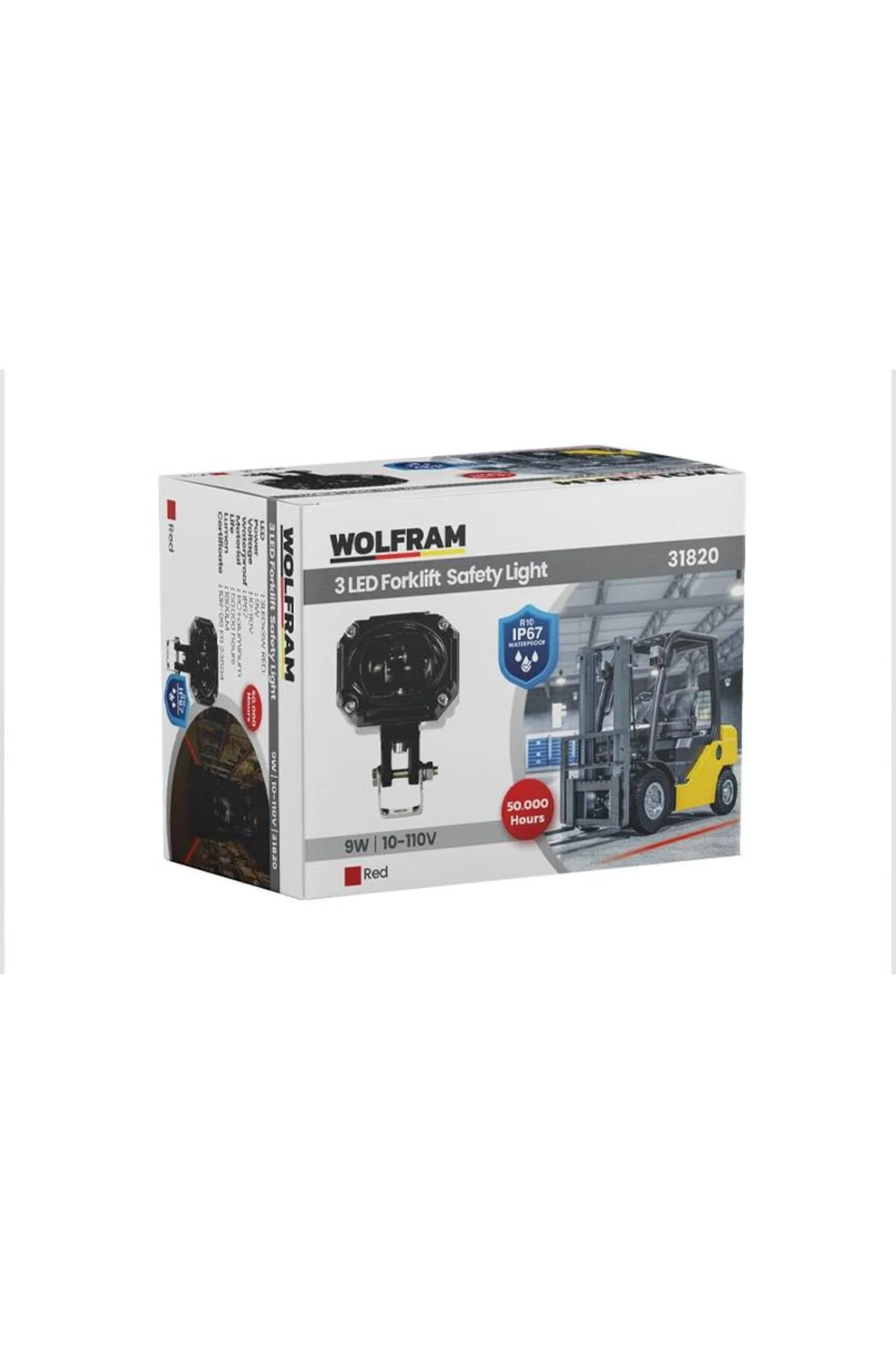 WOLFRAM Forklift Güvenlik Lambası Kırmızı 3 LED 10-110V