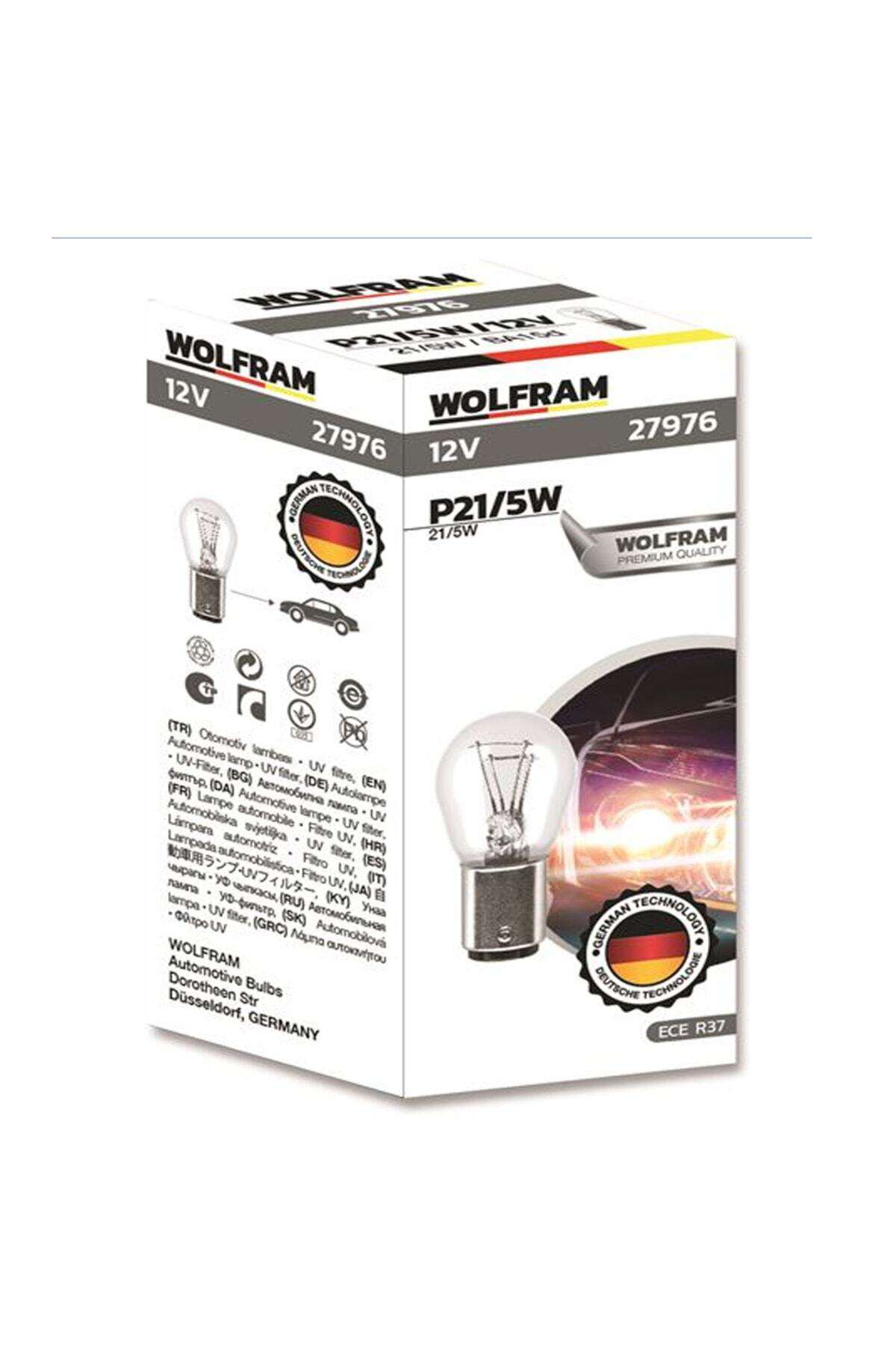 Crn Wolfram P21/5W Düz Tırnak 12V Ampül 10 Adet