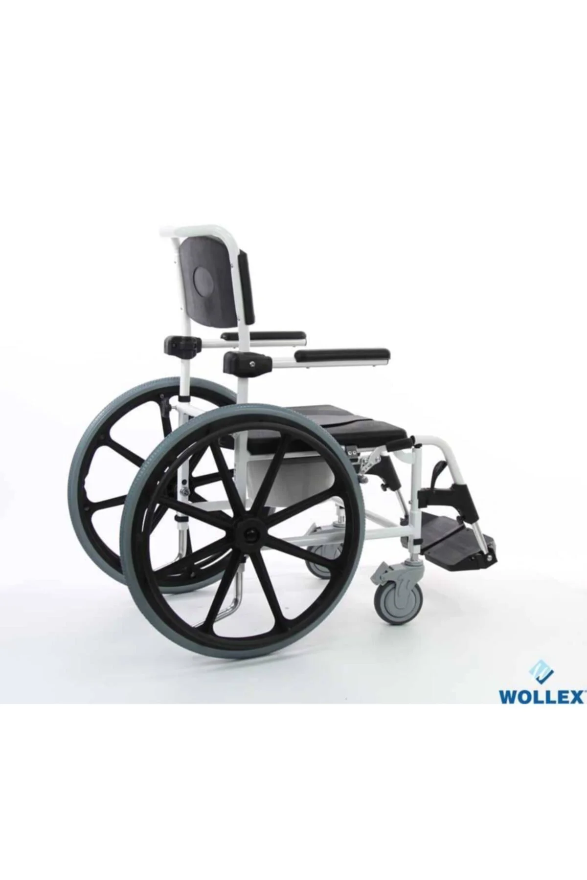 Wollex W688 Klozetli Tuvaletli Tekerlekli Sandalye Engelli Hasta Banyo Tuvalet Sandalyesi