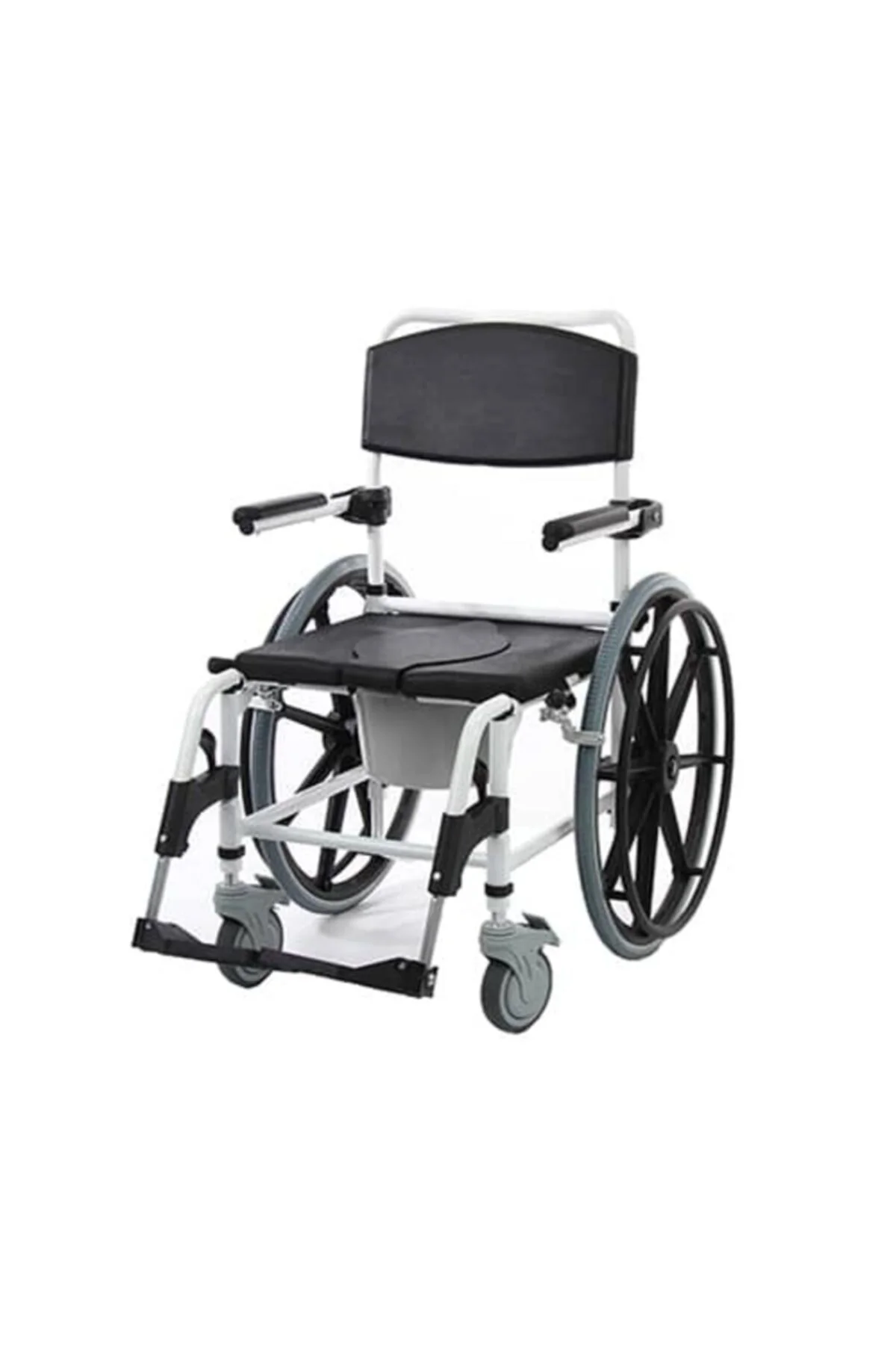 Wollex W688 Klozetli Tuvaletli Tekerlekli Sandalye Engelli Hasta Banyo Tuvalet Sandalyesi