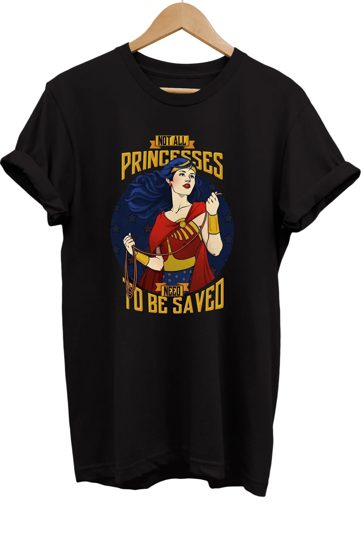 Wonder Woman Baskılı %100 Pamuk Oversize T-shirt