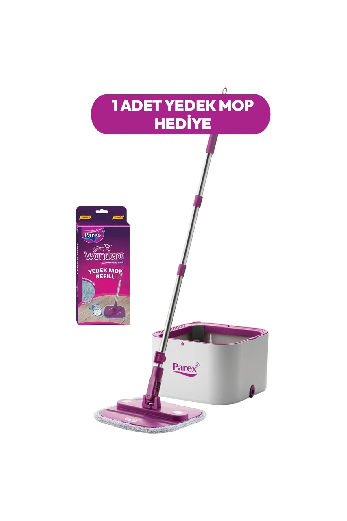 Wondero Otomatik Temizlik Seti 1 Adet Yedek Mop Hediyeli