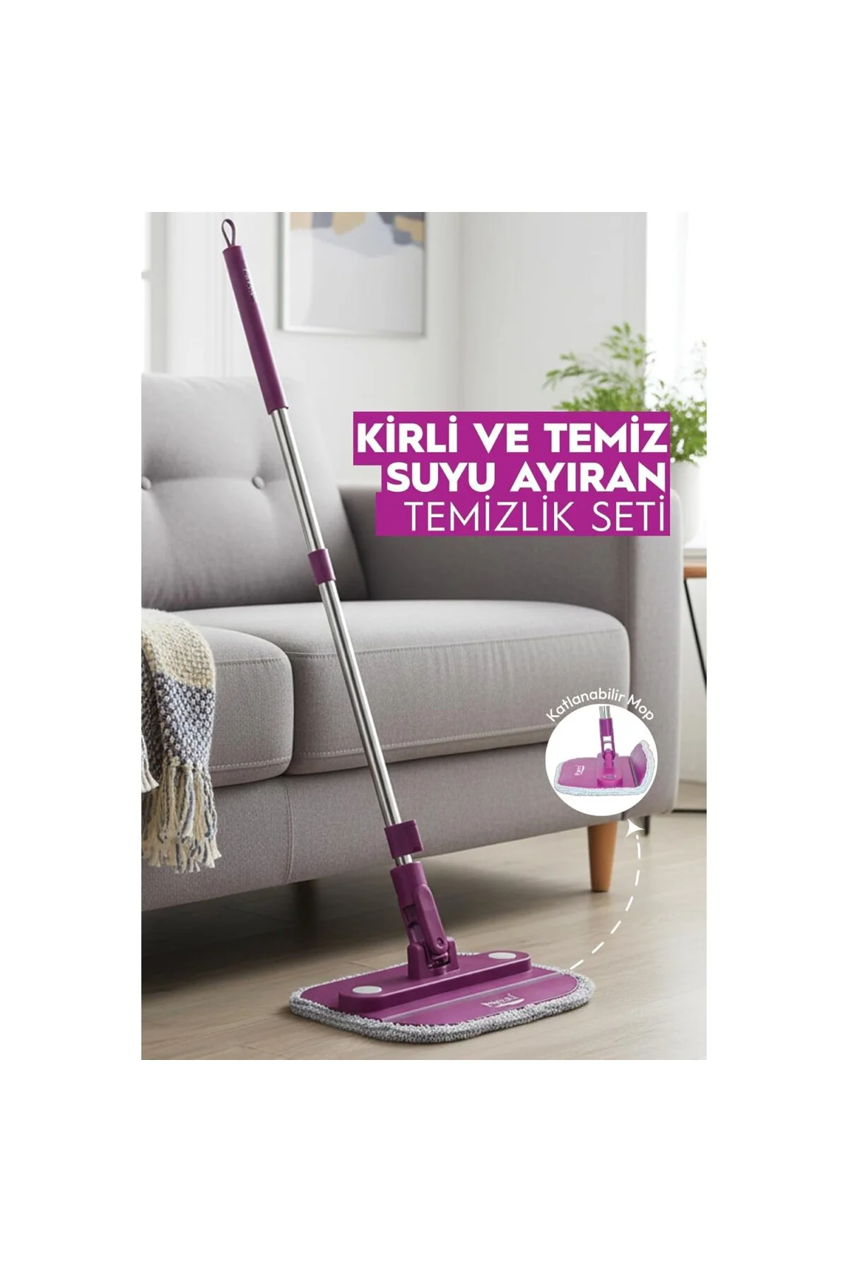 Wondero Otomatik Temizlik Seti Yedek Mop Hediyeli