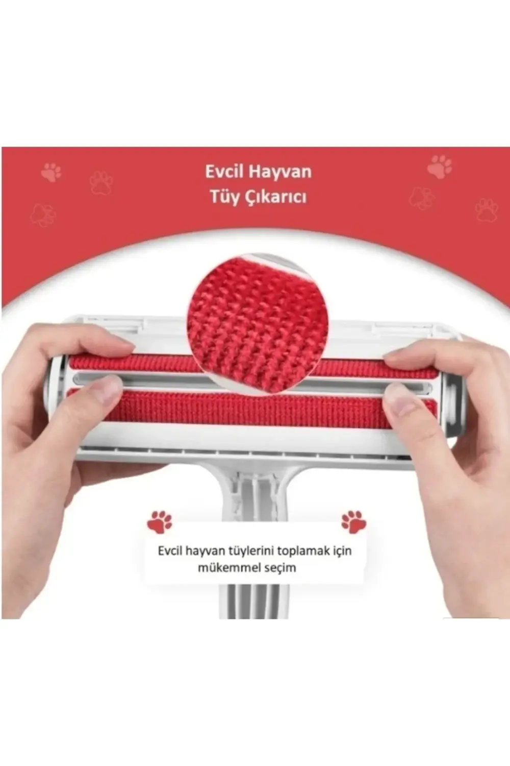 Wondi Hazneli Kedi ve Köpek Tüy Toplama Rulosu 8x19x20 Cm