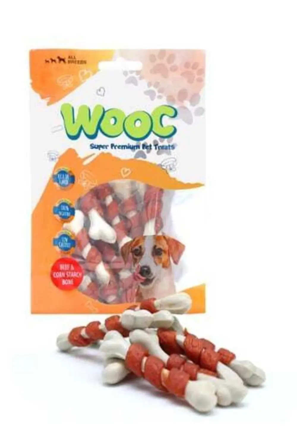 Wooc Dog Biftek Sargılı Kalsiyum Kemik 80 Gr Wooc Dog Biftek Sargılı Kalsiyum Kemik 80 Gr