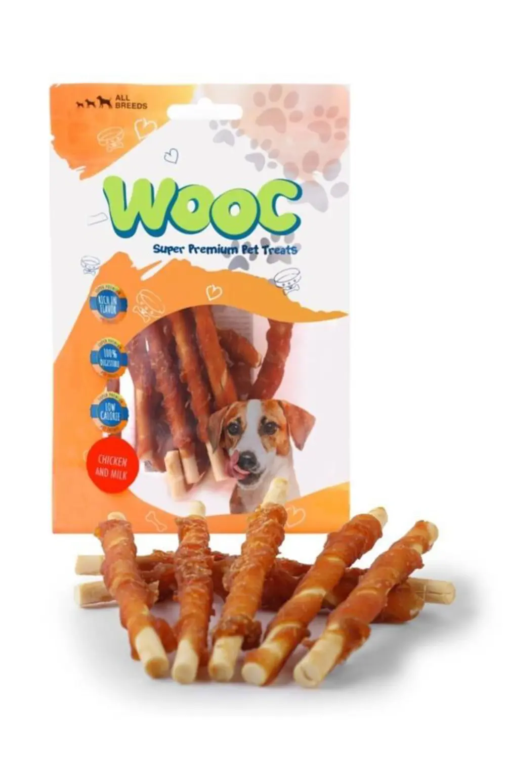 Wooc Dog Tavuk Sargılı Sütlü Stick Ödül Maması 80 Gr