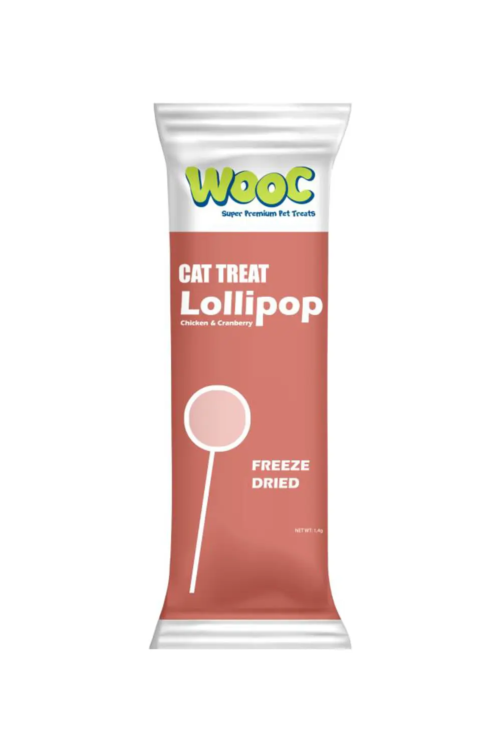 Wooc Tavuk ve Kızılcıklı Kedi Lolipop 1,4 GR 1 Adet