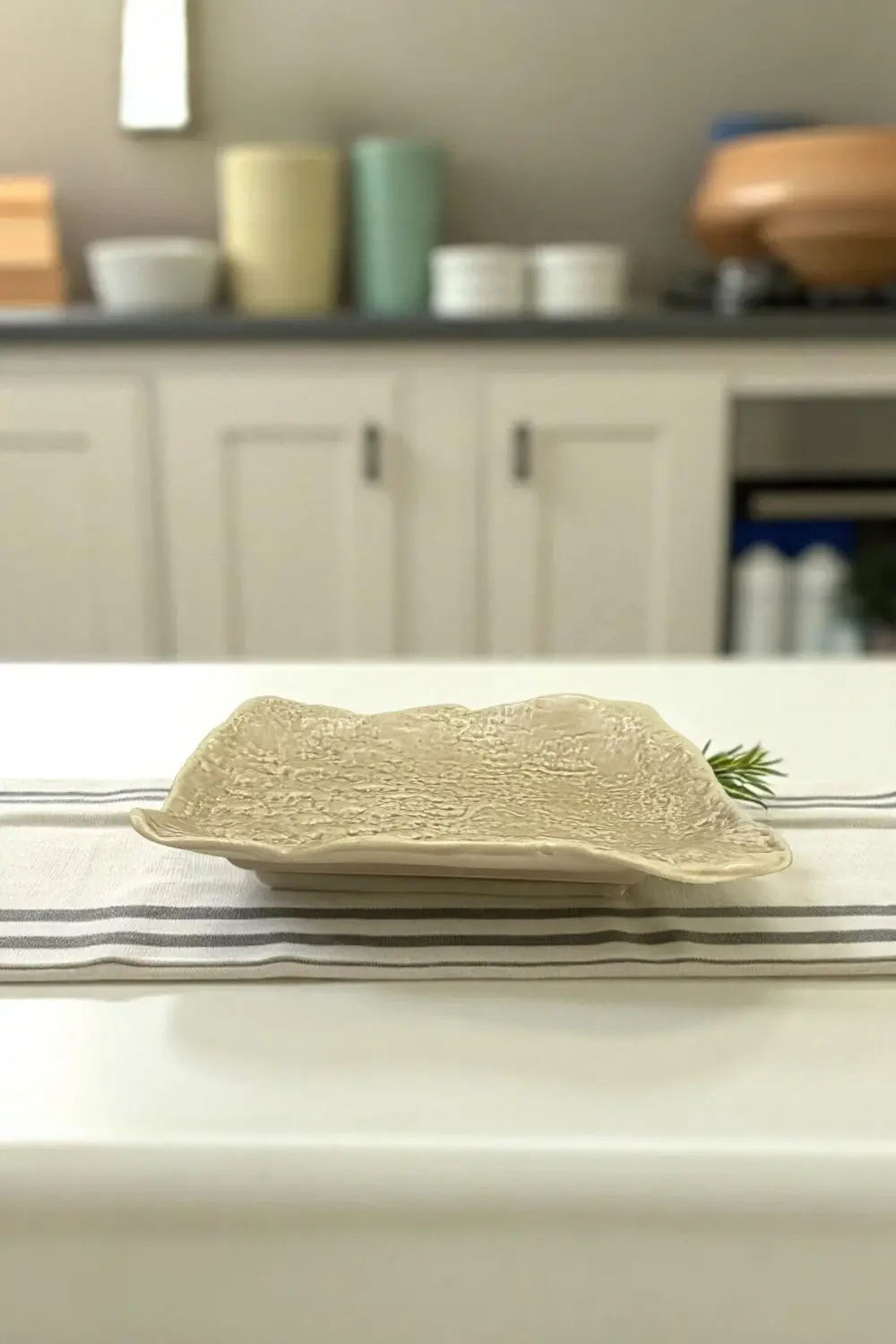 Wood 25 cm Porselen Dikdörtgen Gondol Kayık Tabak Sushi Tabağı