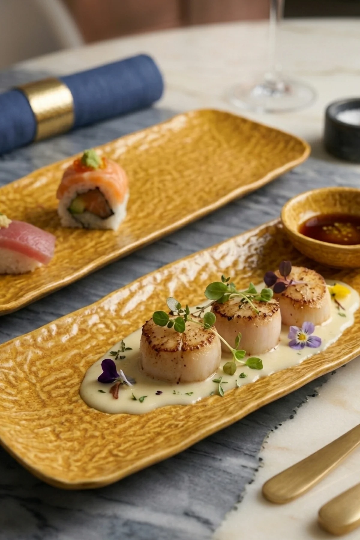 Wood 41 cm Porselen Sushi Sunum Tabağı 2 Adet Savana