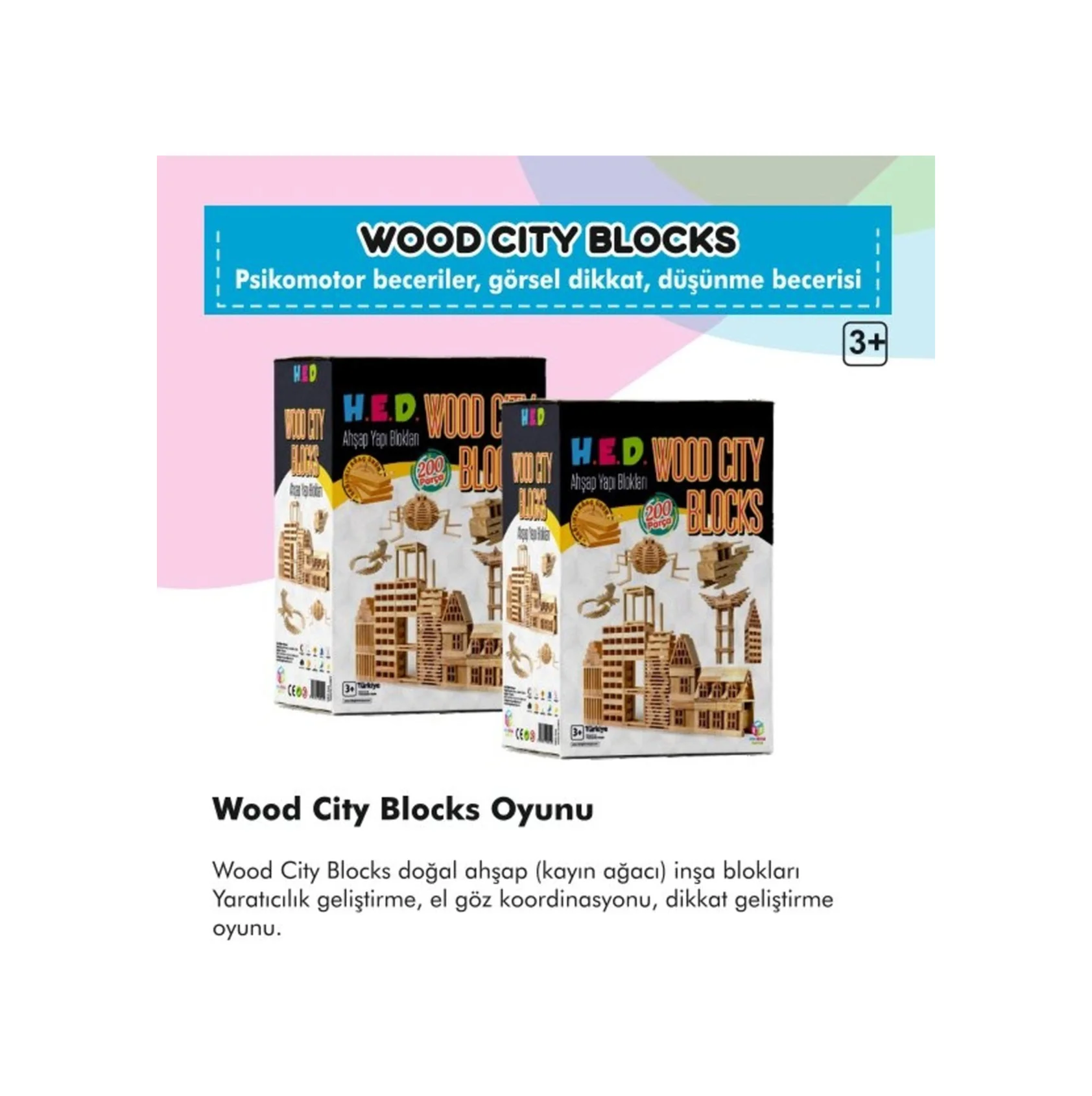 Wood City Blocks Ahşap Şehir Blokları Kayın Ağacı Wood City Blocks Ahşap Şehir Blokları Kayın Ağacı