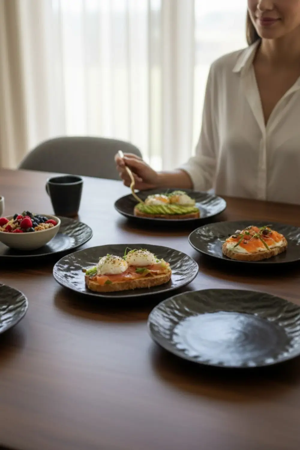 İrea Porselen Wood Glam 25 Cm Porselen Servis Tabağı 6 Adet