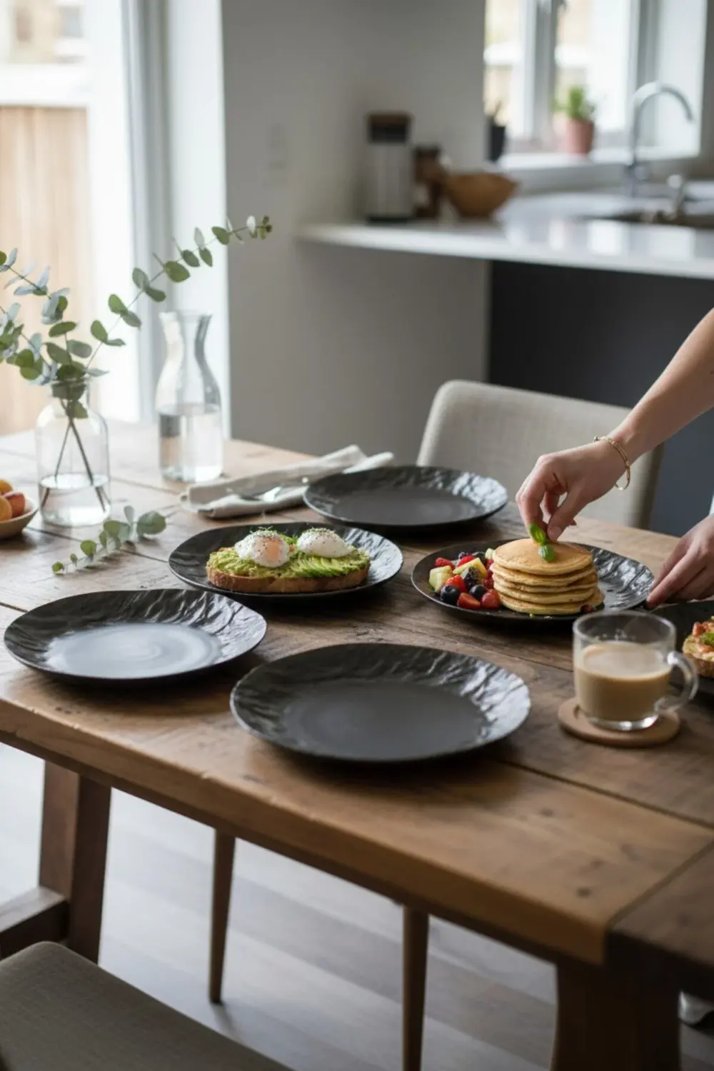 İrea Porselen Wood Glam 25 Cm Porselen Servis Tabağı 6 Adet