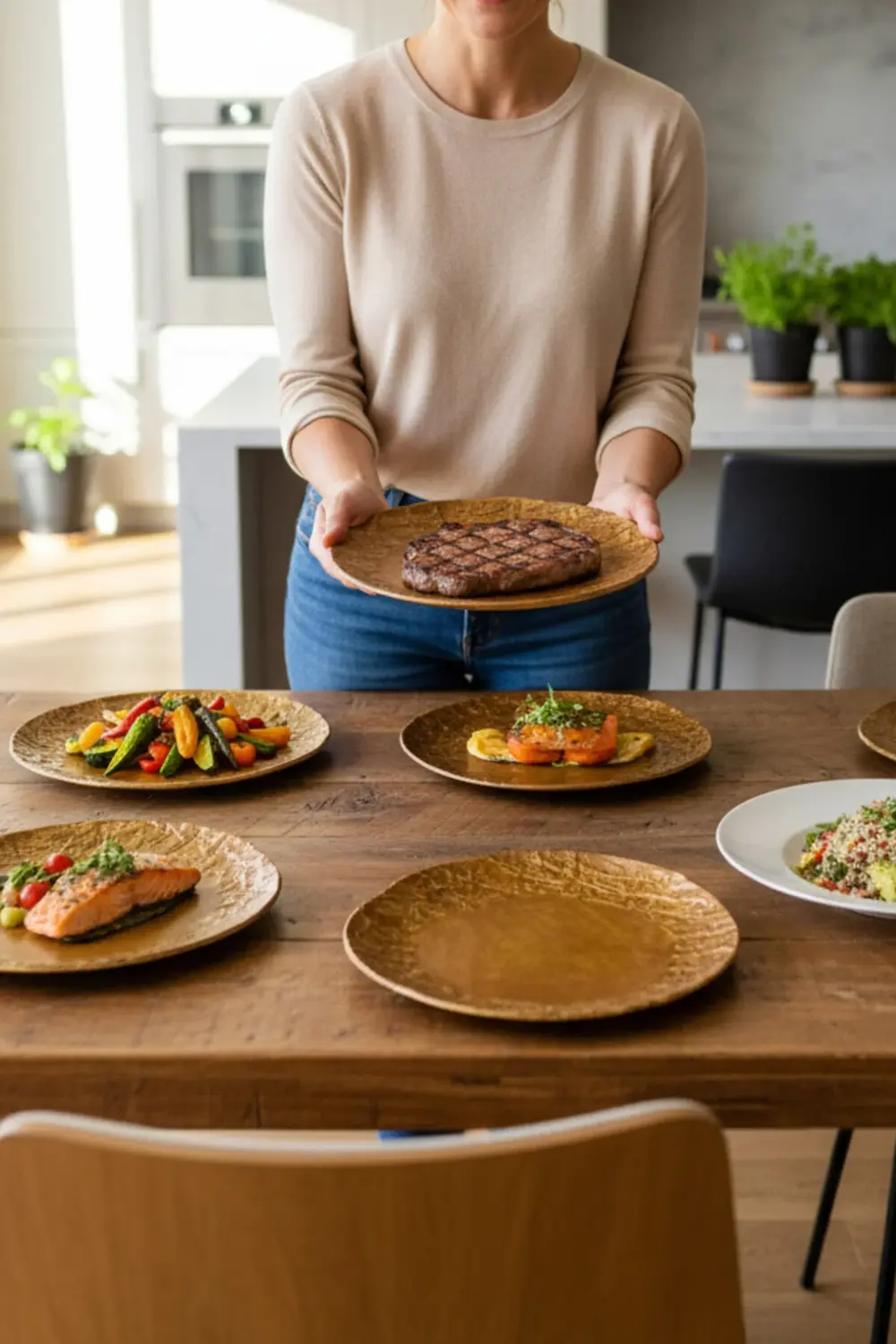 Wood Savana 25 cm Porselen Servis Tabağı 6 Adet