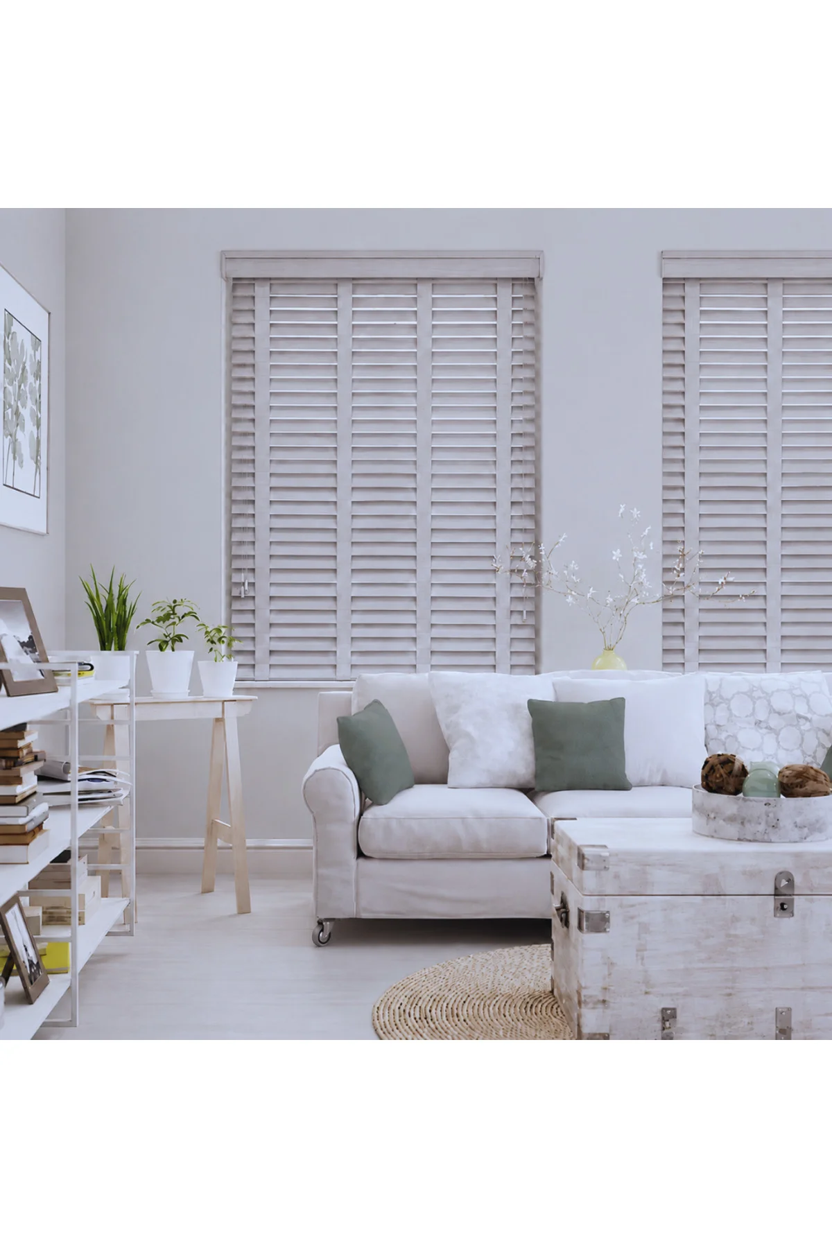 Wooden Blinds %100 Doğal Ahşap Jaluzi Perde 50mm,Alüminyum Kasalı Yüksek Kaliteli - Gümüş Gri (Kurdelalı) W009PWB Wooden Blinds %100 Doğal Ahşap Jaluzi Perde 50mm,Alüminyum Kasalı Yüksek Kaliteli - Gümüş Gri (Kurdelalı) W009PWB