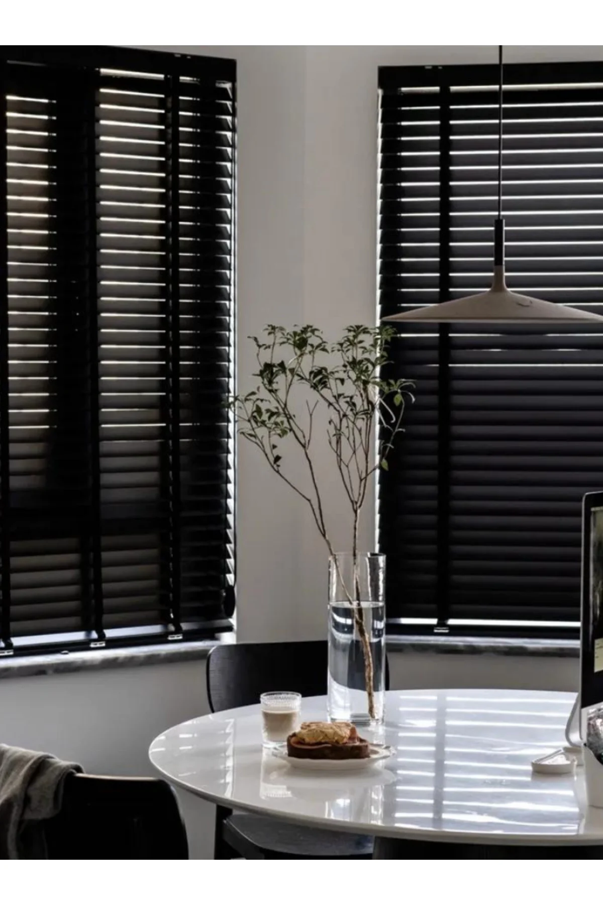 Wooden Blinds %100 Doğal Ahşap Jaluzi Perde 50mm, Alüminyum Kasal