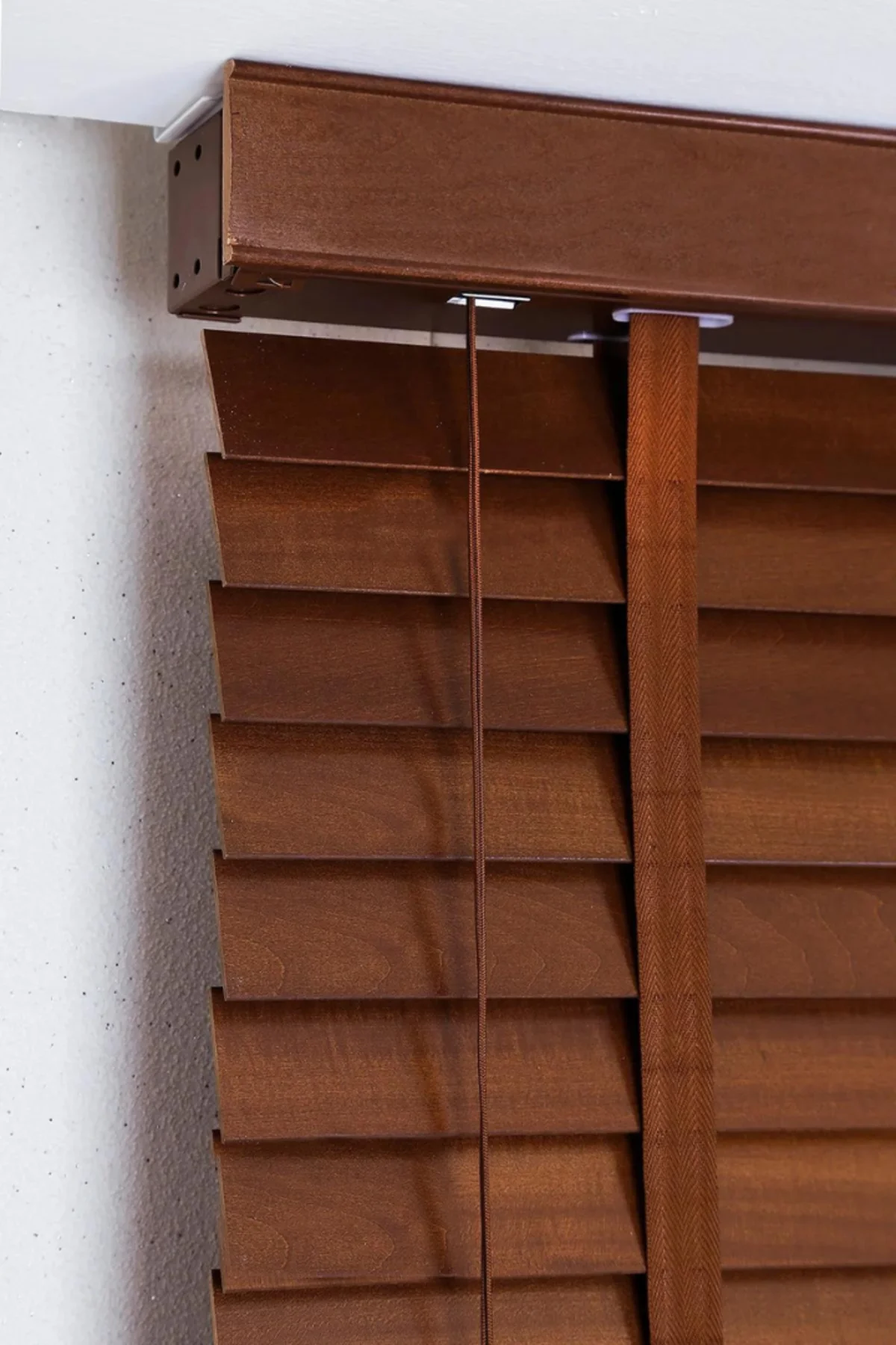 Wooden Blinds %100 Doğal Ahşap Jaluzi Perde 50mm, Alüminyum Kasal
