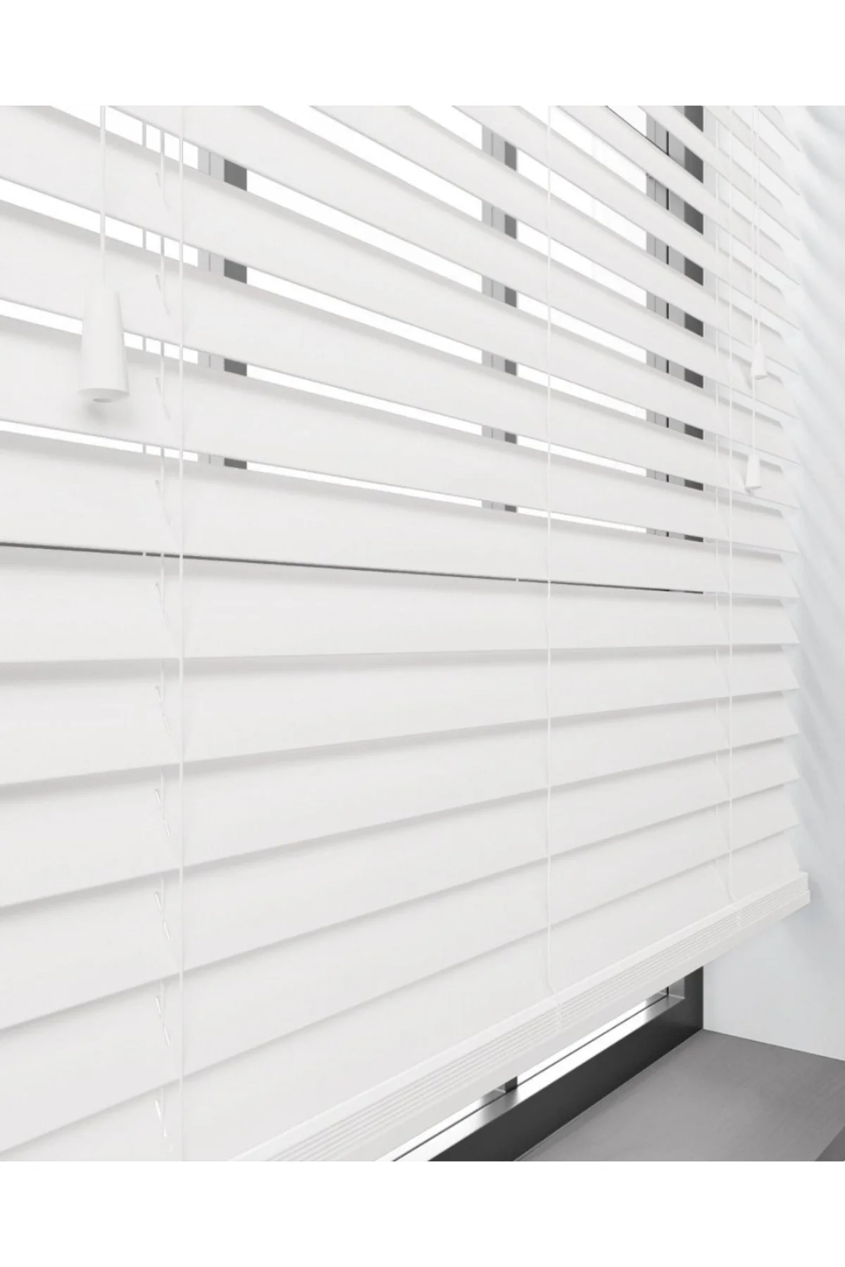 Wooden Blinds %100 Doğal Ahşap Jaluzi Perde 50mm,Alüminyum Kasalı