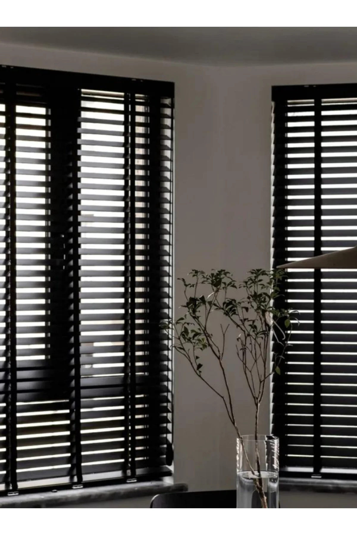 Wooden Blinds %100 Doğal Ahşap Jaluzi Perde 50mm, Alüminyum Kasal
