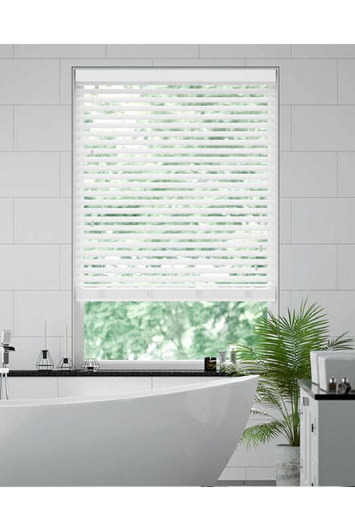 Wooden Blinds %100 Doğal Ahşap Jaluzi Perde 50mm,Alüminyum Kasalı