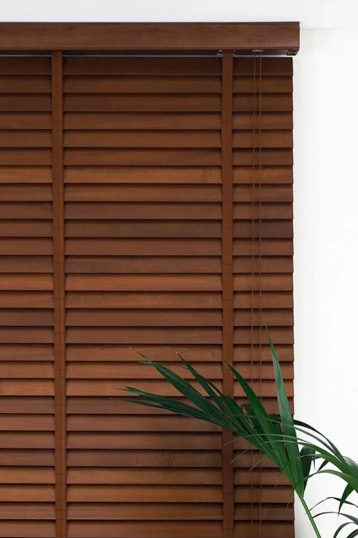 Wooden Blinds %100 Doğal Ahşap Jaluzi Perde 50mm, Alüminyum Kasal