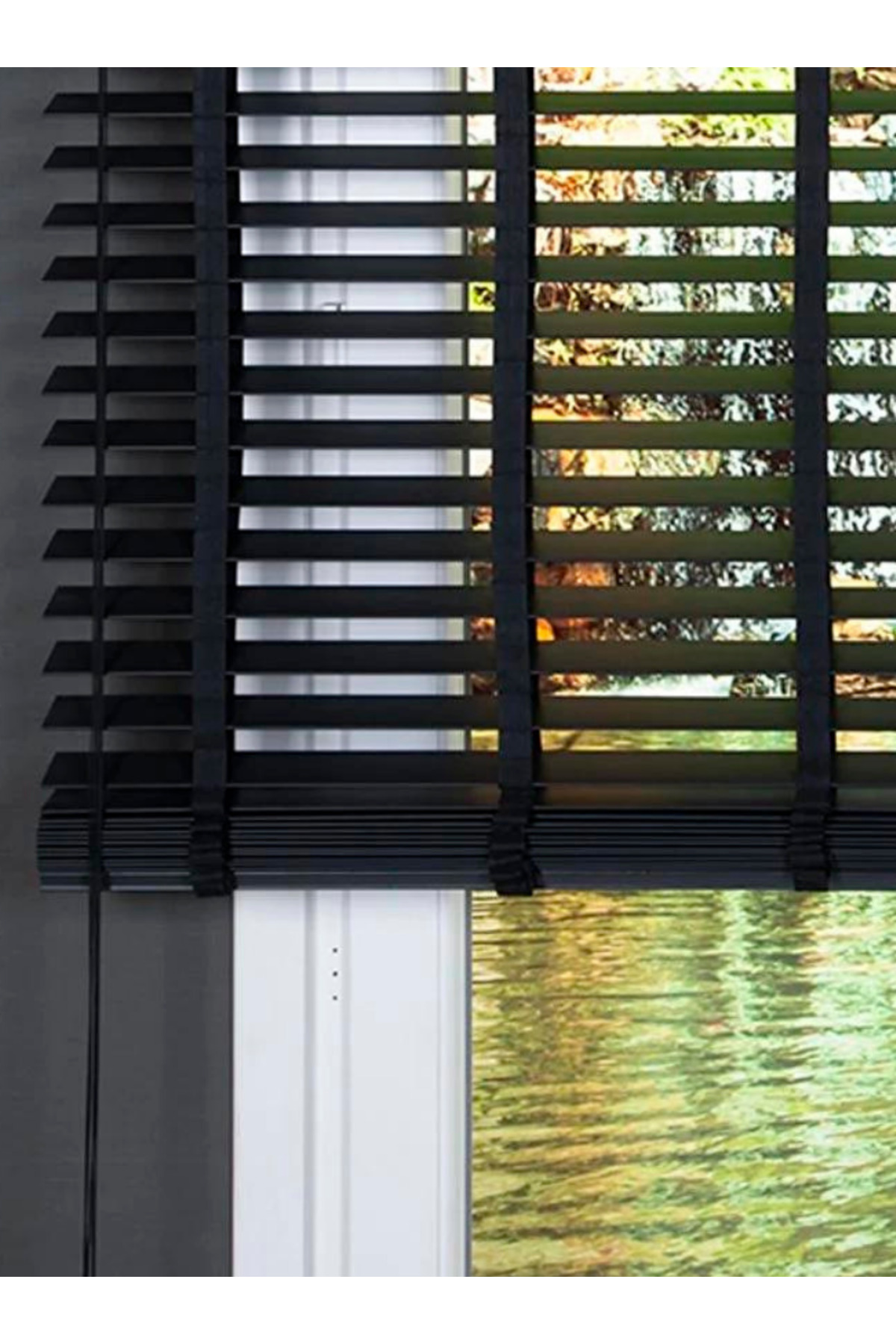 Wooden Blinds %100 Doğal Ahşap Jaluzi Perde 50mm,Alüminyum Kasalı