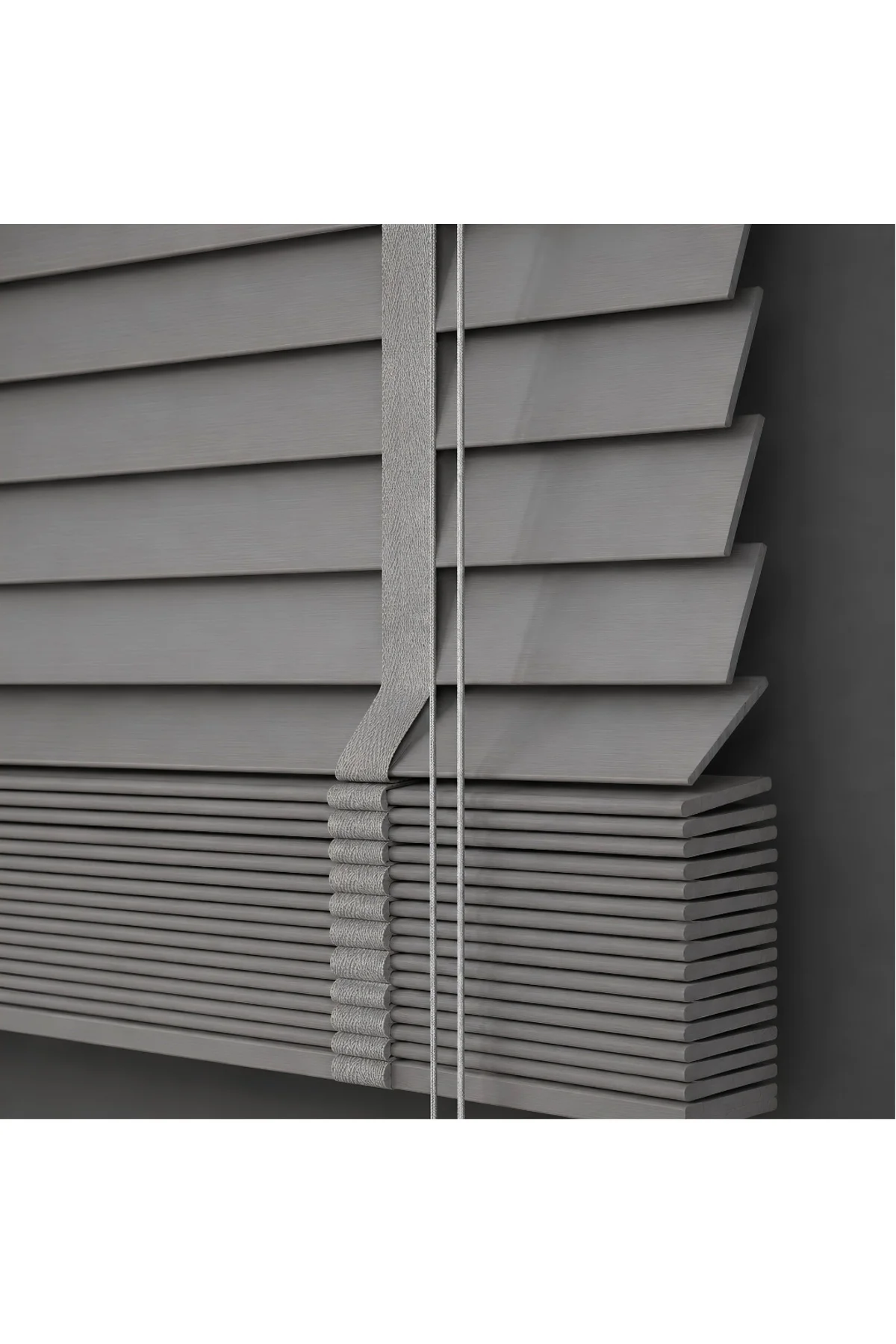 Wooden Blinds %100 Doğal Ahşap Jaluzi Perde 50mm,Alüminyum Kasalı Yüksek Kaliteli - Kül Gri (Kurdelalı) J07PW Wooden Blinds %100 Doğal Ahşap Jaluzi Perde 50mm,Alüminyum Kasalı Yüksek Kaliteli - Kül Gri (Kurdelalı) J07PW