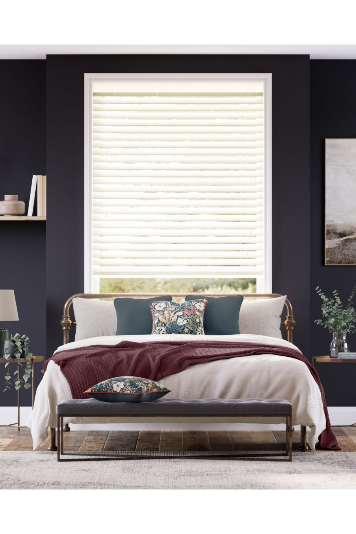 Wooden Blinds %100 Doğal Ahşap Jaluzi Perde 50mm,Alüminyum Kasalı