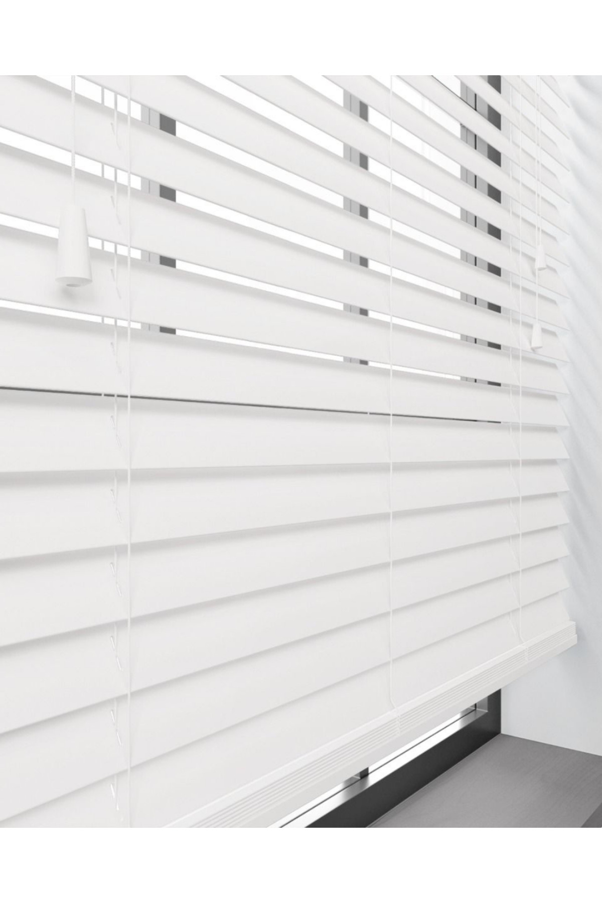 Wooden Blinds %100 Doğal Ahşap Jaluzi Perde 50mm,Alüminyum Kasalı