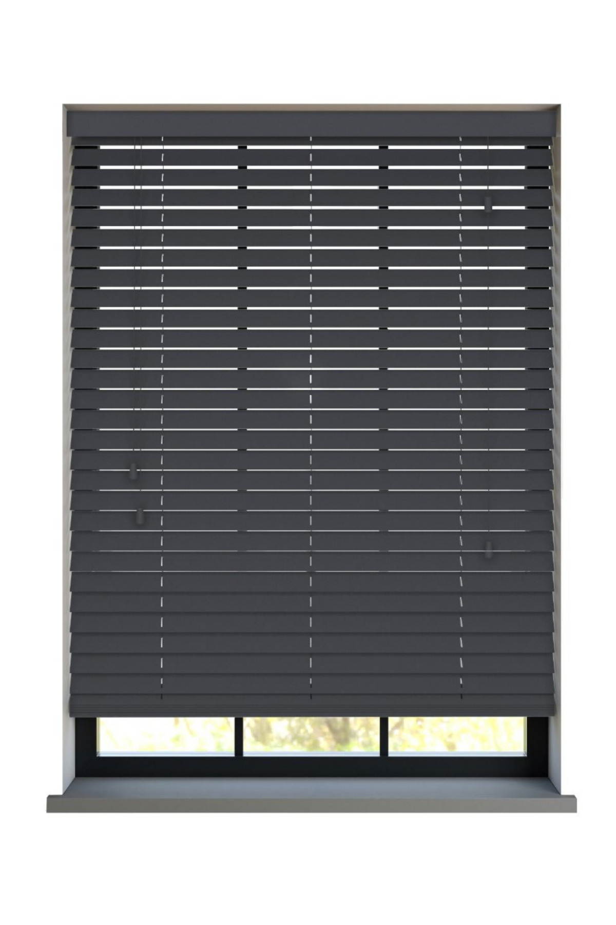 Wooden Blinds %100 Doğal Ahşap Jaluzi Perde 50mm,Alüminyum Kasalı