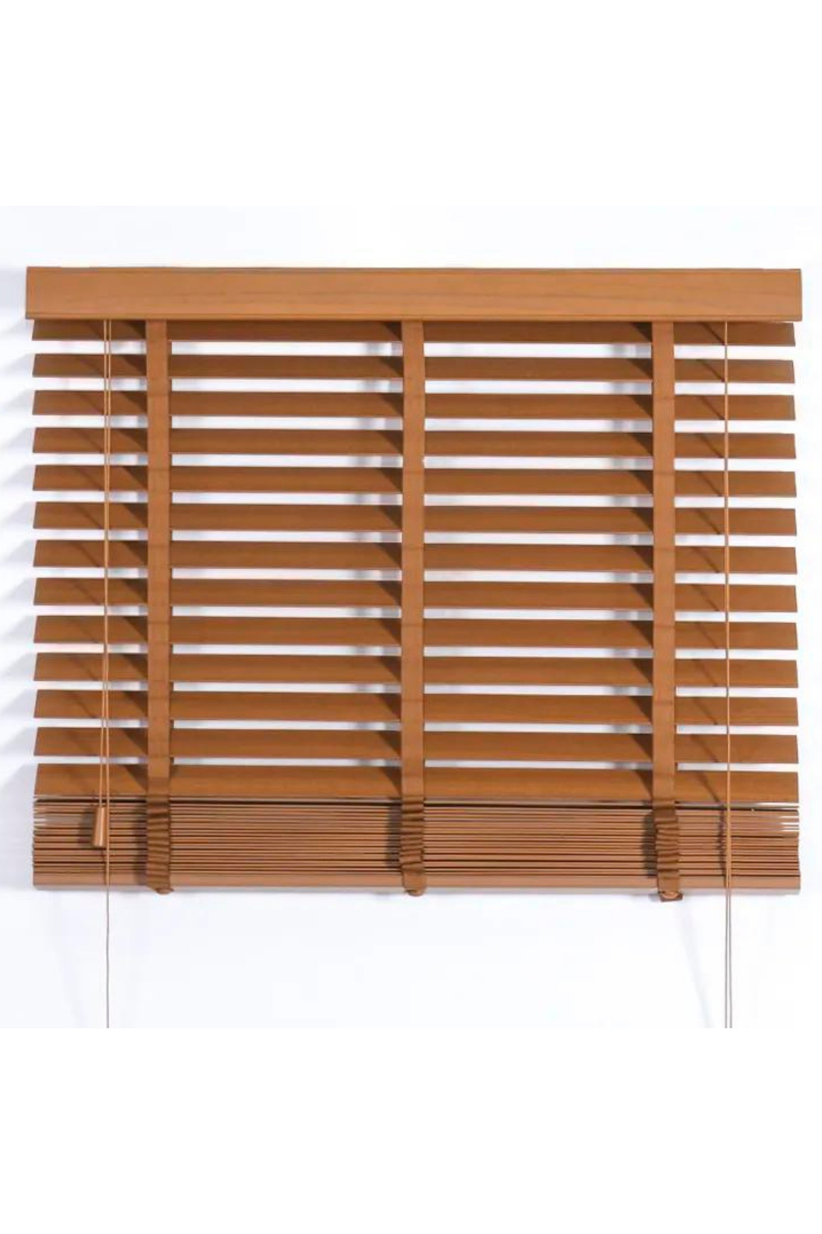 Wooden Blinds %100 Doğal Ahşap Jaluzi Perde 50mm,Alüminyum Kasalı