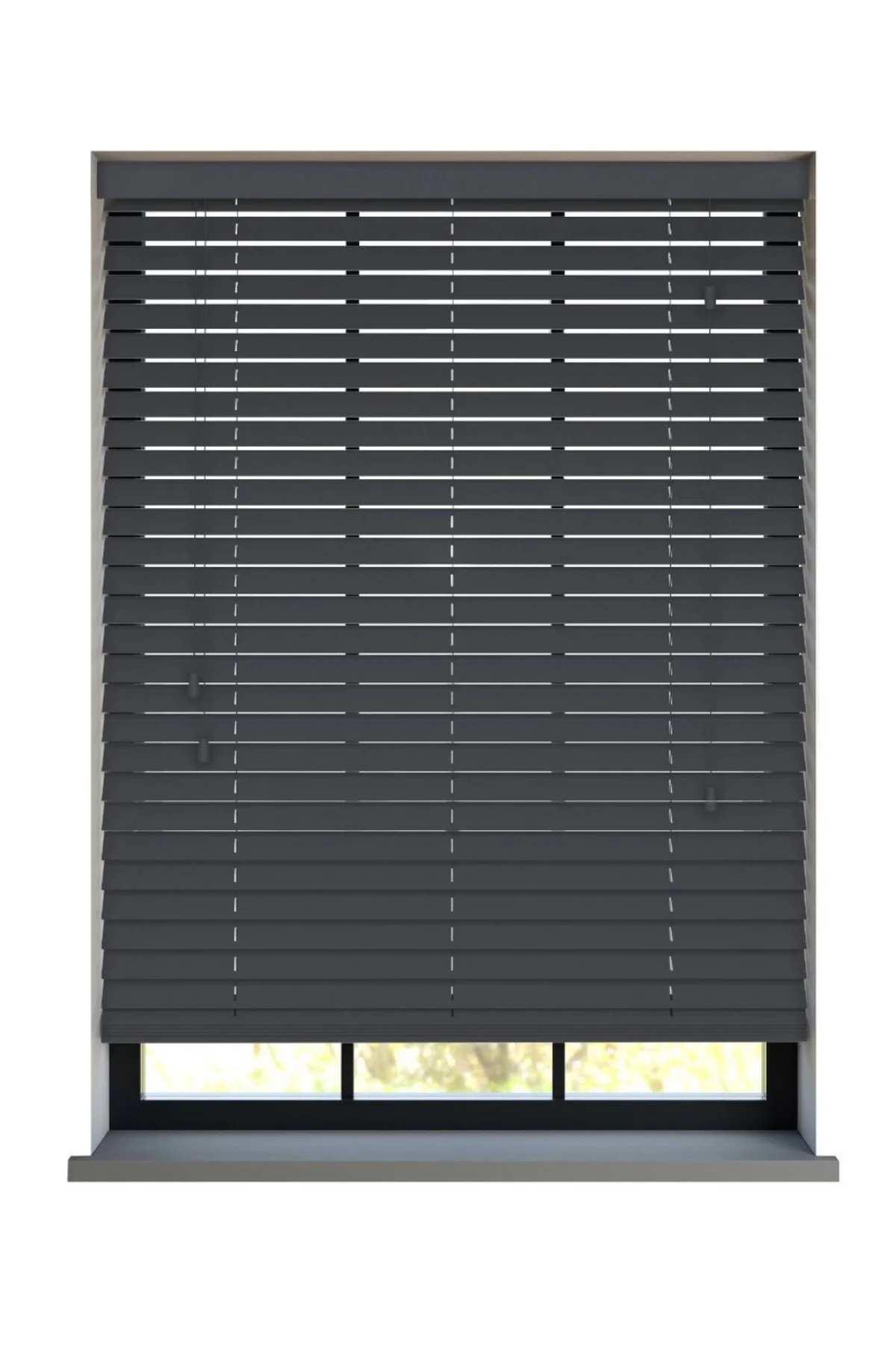 Wooden Blinds %100 Doğal Ahşap Jaluzi Perde 50mm,Alüminyum Kasalı