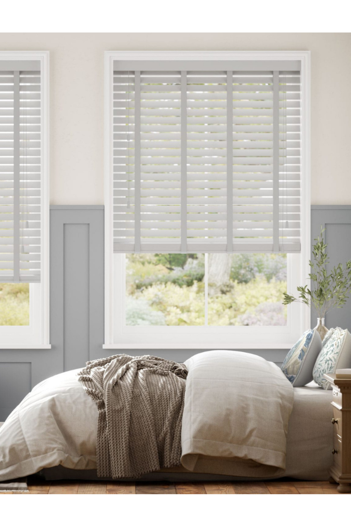 Wooden Blinds %100 Doğal Ahşap Jaluzi Perde 50mm,Alüminyum Kasalı