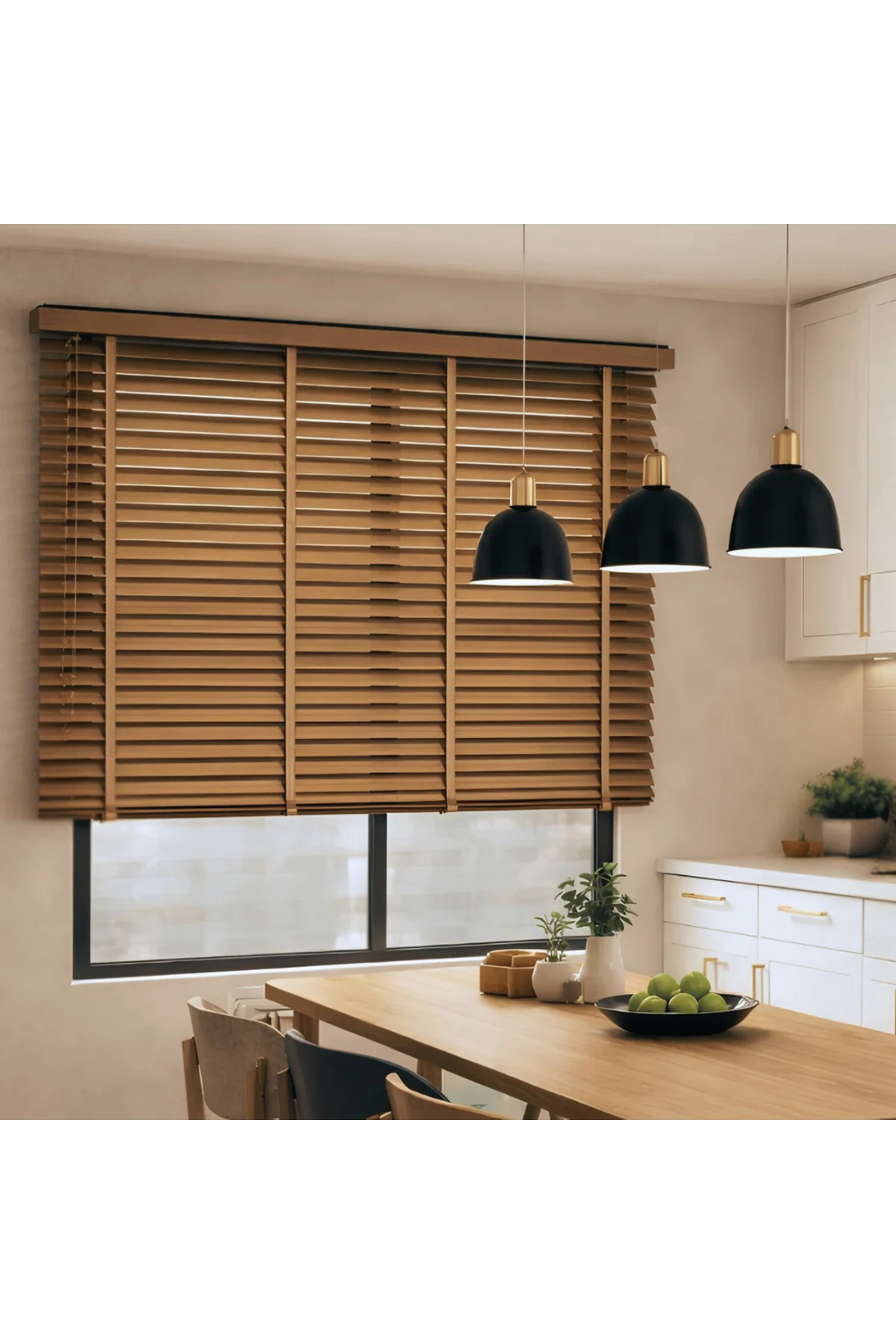 Wooden Blinds %100 Doğal Ahşap Jaluzi Perde 50mm,Alüminyum Kasalı Yüksek Kaliteli - KOYU MEŞE W048PW (KURDELALI) Wooden Blinds %100 Doğal Ahşap Jaluzi Perde 50mm,Alüminyum Kasalı Yüksek Kaliteli - KOYU MEŞE W048PW (KURDELALI)