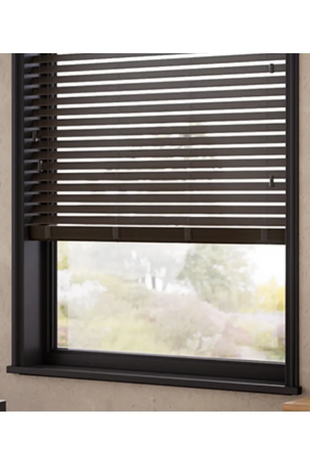 Wooden Blinds %100 Doğal Ahşap Jaluzi Perde 50mm,Alüminyum Kasalı