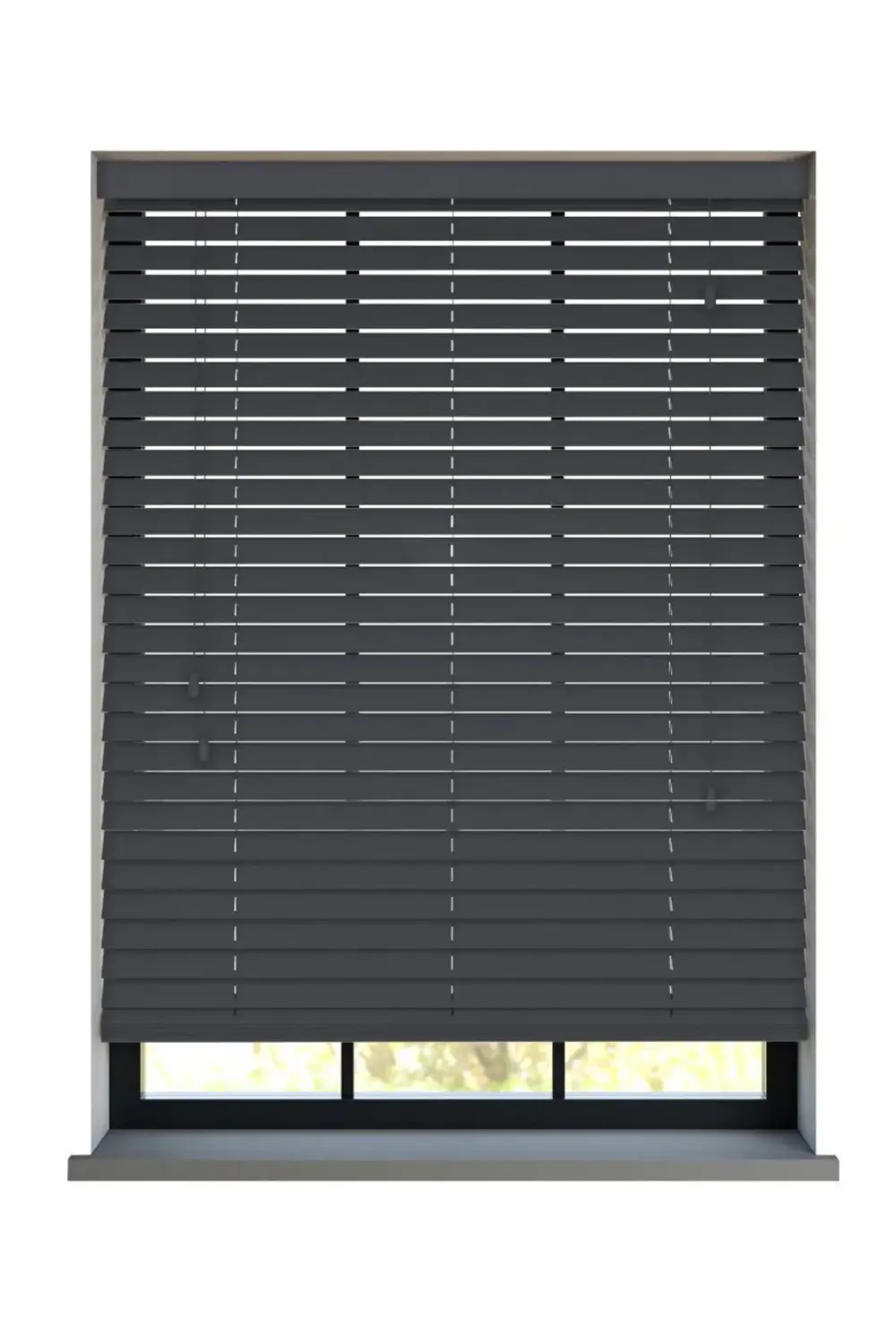 Wooden Blinds %100 Doğal Ahşap Jaluzi Perde 50mm,Alüminyum Kasalı