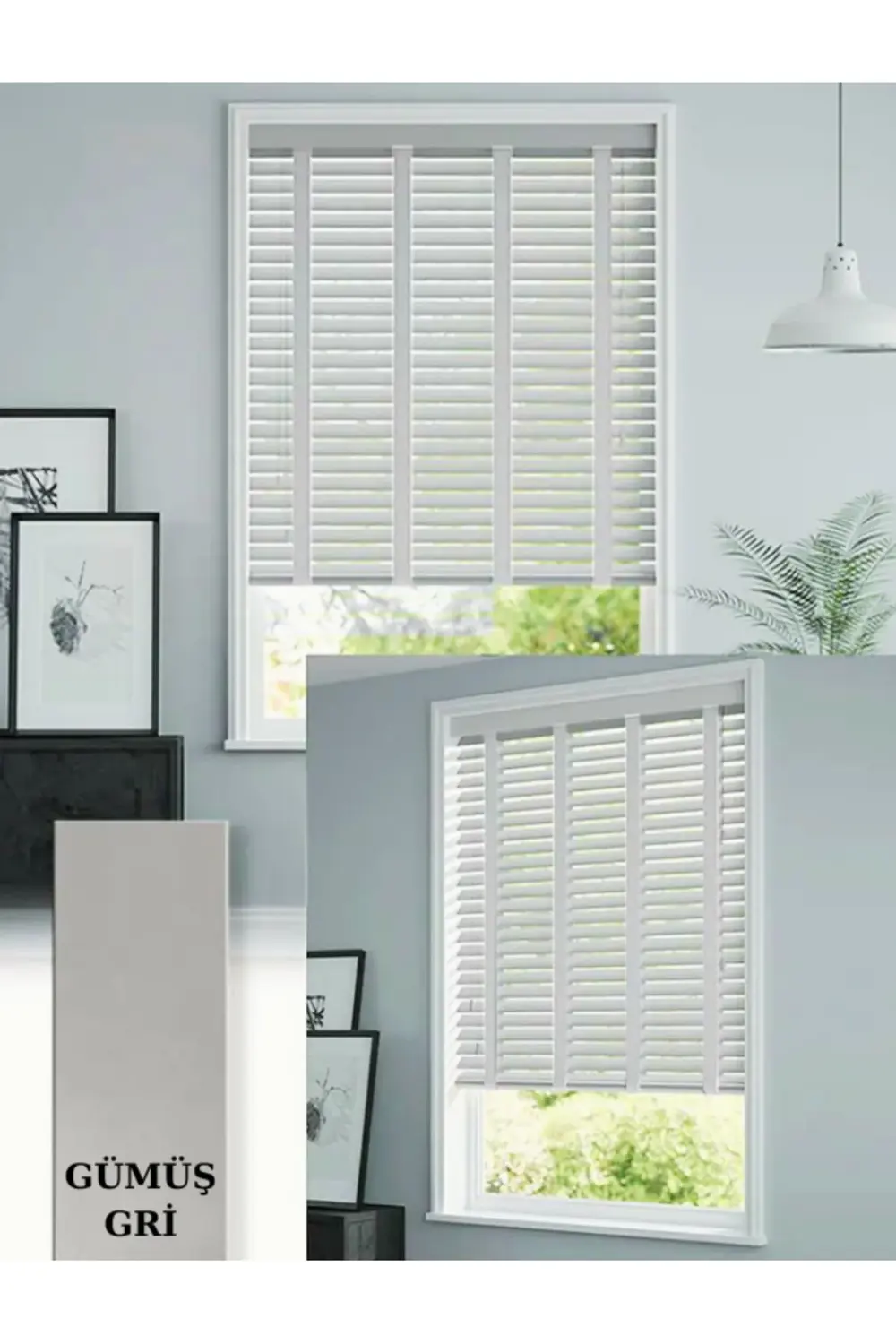 Wooden Blinds %100 Doğal Ahşap Jaluzi Perde 50mm,Alüminyum Kasalı