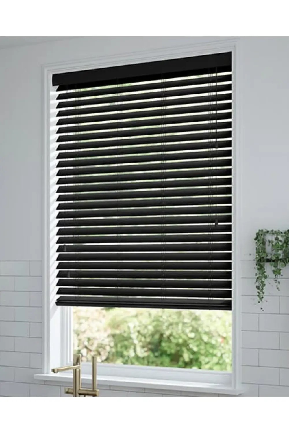 Wooden Blinds %100 Doğal Ahşap Jaluzi Perde 50mm,Alüminyum Kasalı