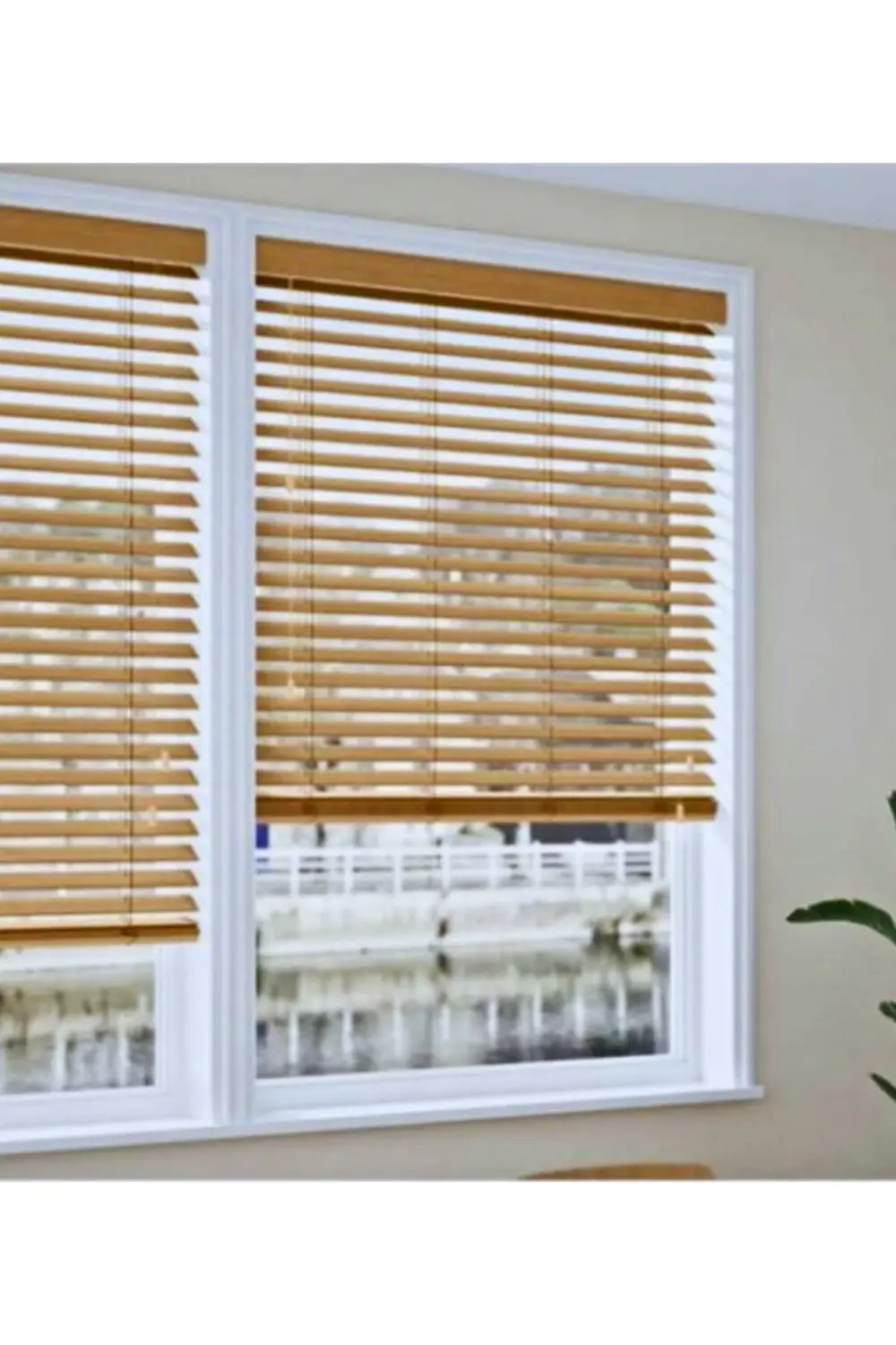 Wooden Blinds %100 Doğal Ahşap Jaluzi Perde 50mm,Alüminyum Kasalı