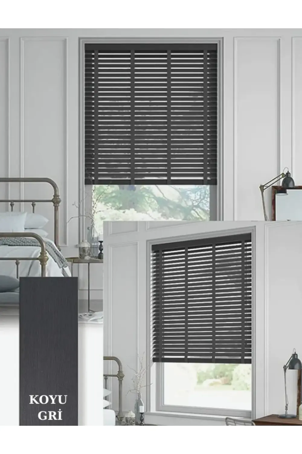 Wooden Blinds %100 Doğal Ahşap Jaluzi Perde 50mm,Alüminyum Kasalı