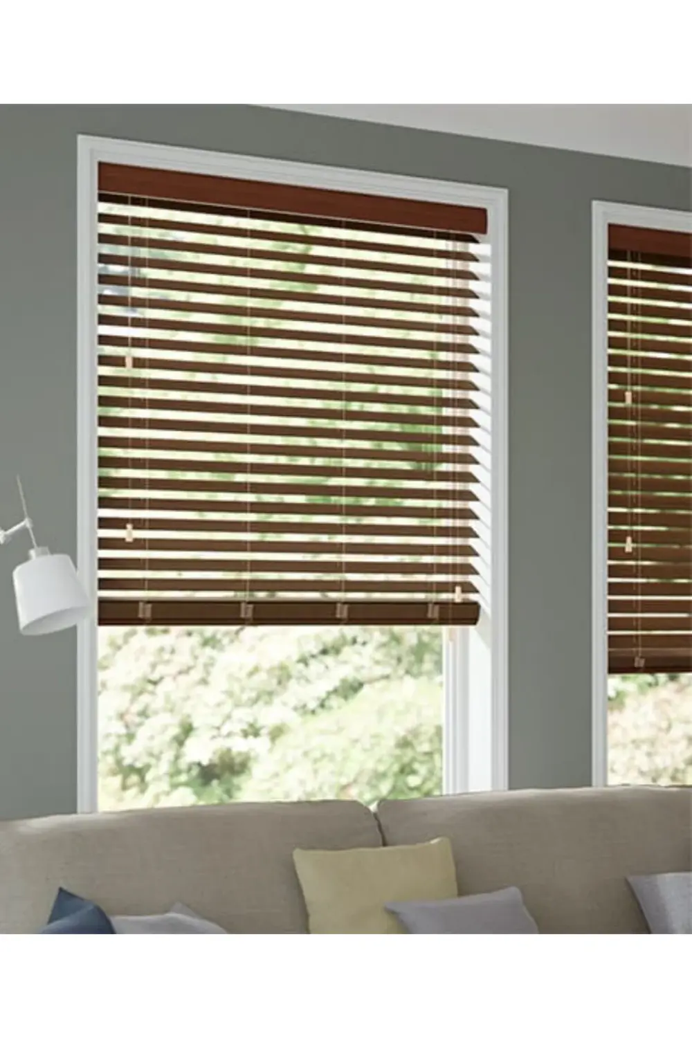 Wooden Blinds %100 Doğal Ahşap Jaluzi Perde 50mm,Alüminyum Kasalı