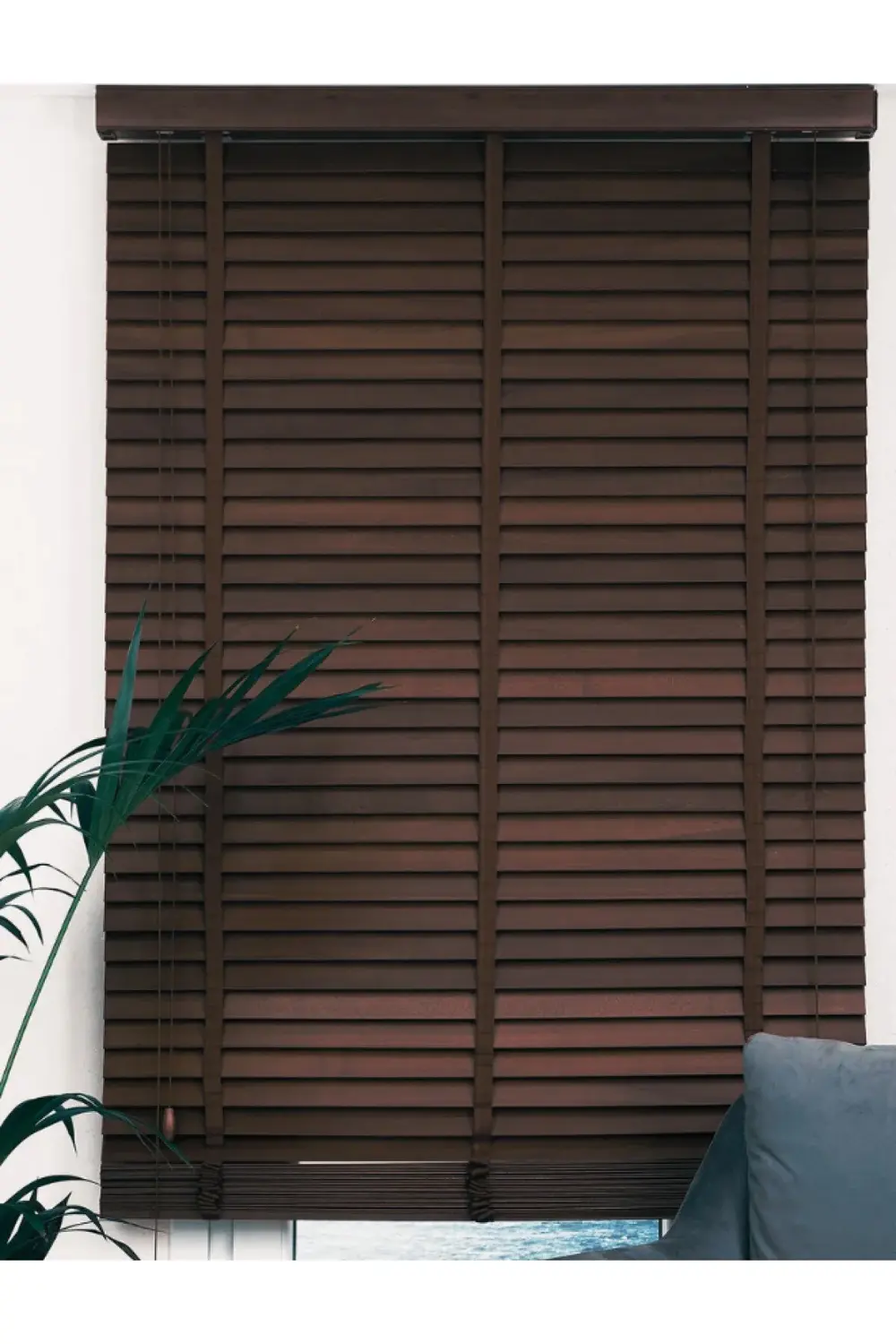 Wooden Blinds %100 Doğal Ahşap Jaluzi Perde 50mm,Alüminyum Kasalı