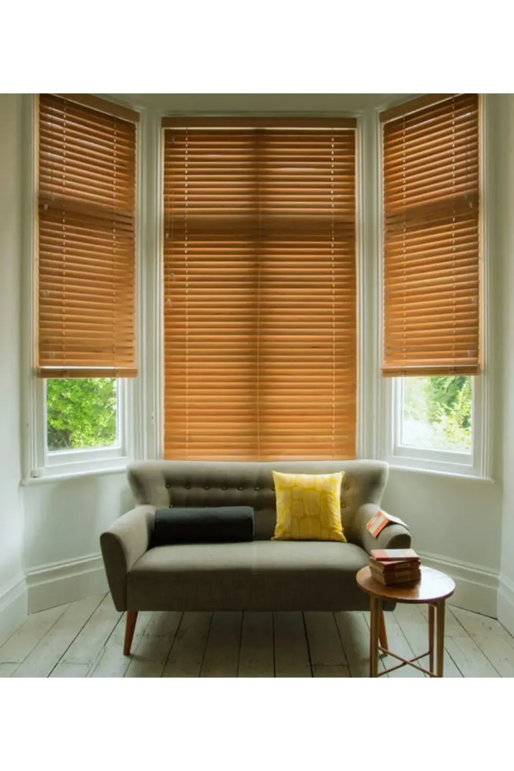 Wooden Blinds %100 Doğal Ahşap Jaluzi Perde 50mm,Alüminyum Kasalı