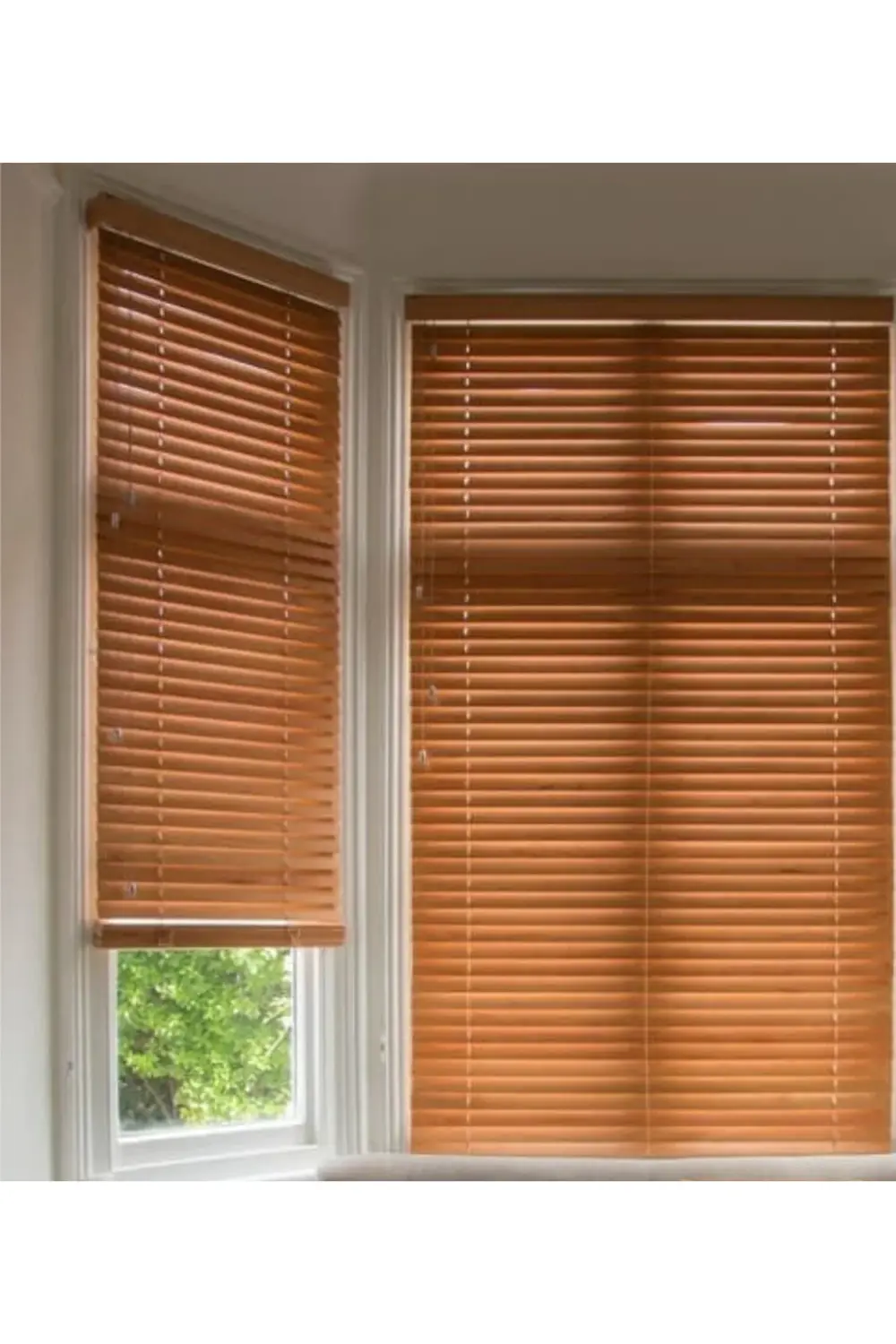 Wooden Blinds %100 Doğal Ahşap Jaluzi Perde 50mm,Alüminyum Kasalı