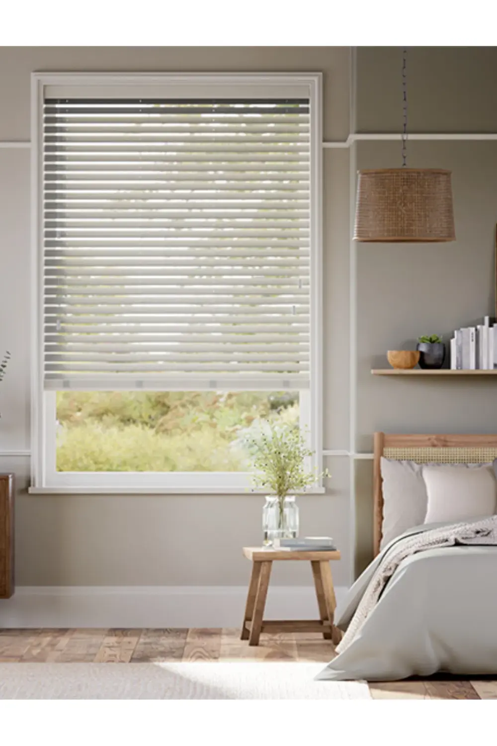 Wooden Blinds %100 Doğal Ahşap Jaluzi Perde 50mm,Alüminyum Kasalı