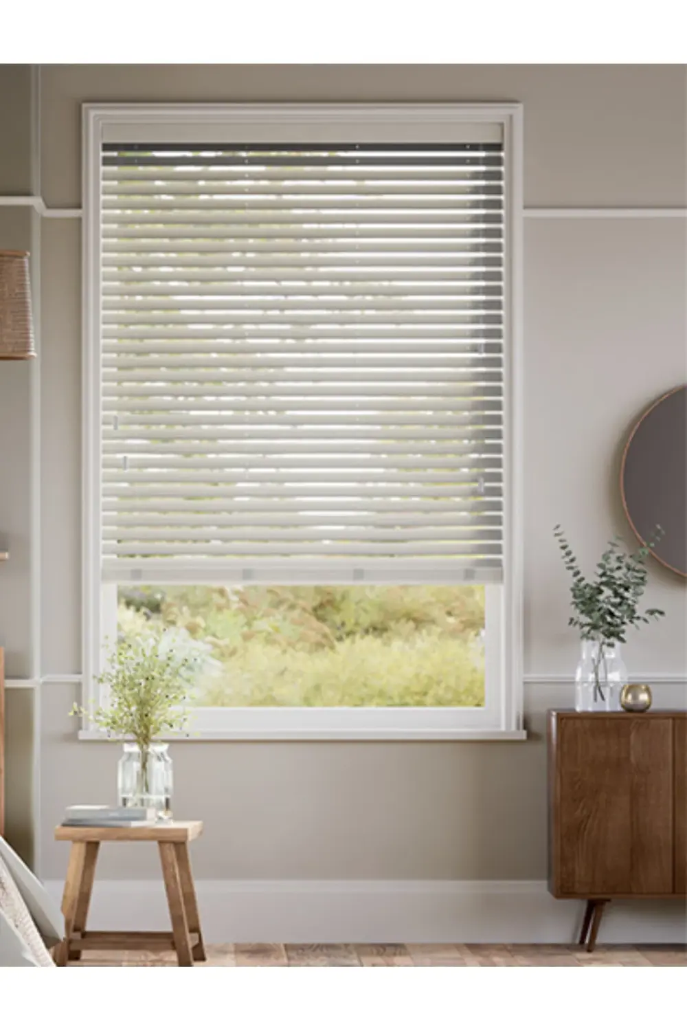 Wooden Blinds %100 Doğal Ahşap Jaluzi Perde 50mm,Alüminyum Kasalı