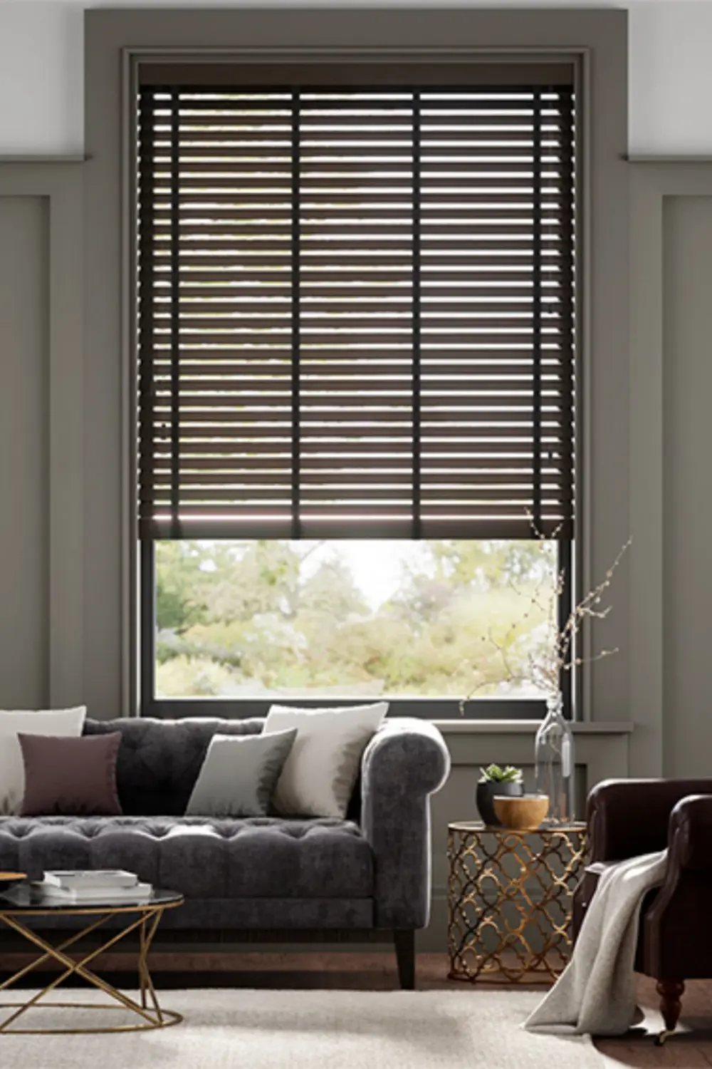 Wooden Blinds %100 Doğal Ahşap Jaluzi Perde 50mm,Alüminyum Kasalı