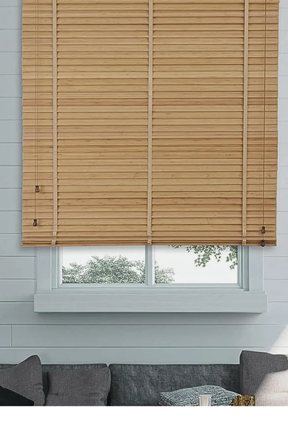 Wooden Blinds %100 Doğal Ahşap Jaluzi Perde 50mm,Alüminyum Kasalı