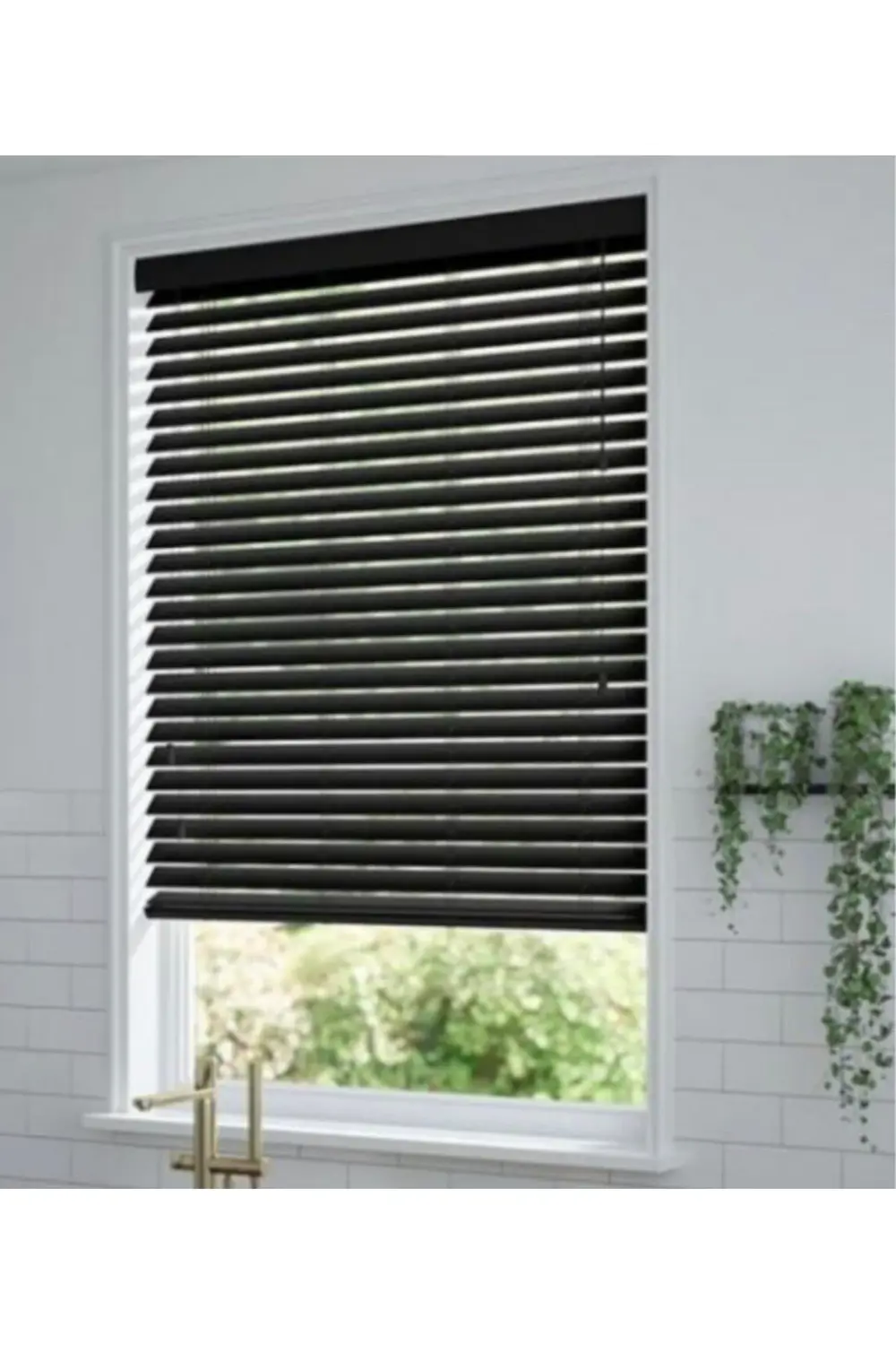 Wooden Blinds %100 Doğal Ahşap Jaluzi Perde 50mm,Alüminyum Kasalı